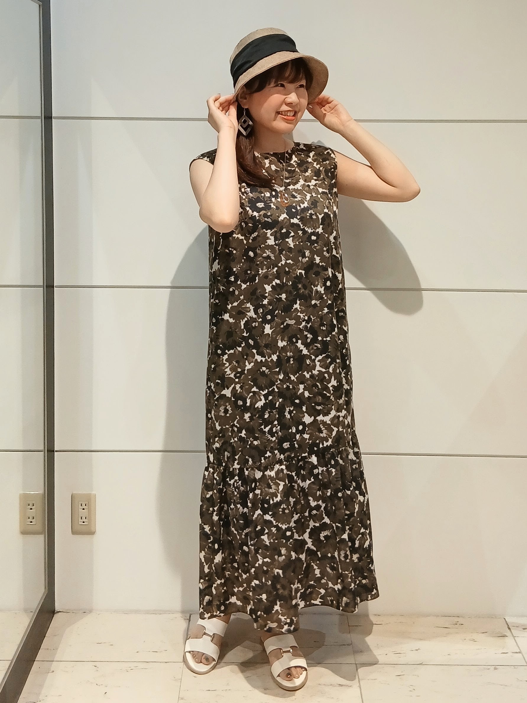 なみきさんの「UNTITLED｜【花柄/着映え】フラワープリントワンピース」を使ったコーディネート