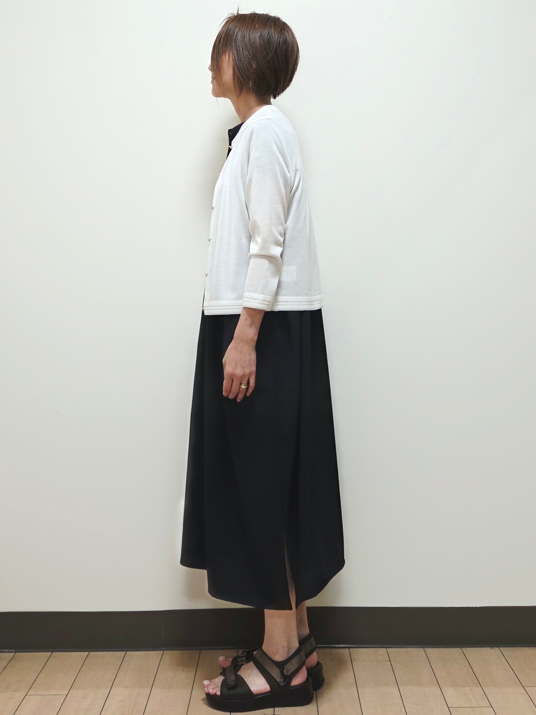 yuuさんの「Reflect｜七分袖ニットカーディガン」を使ったコーディネート