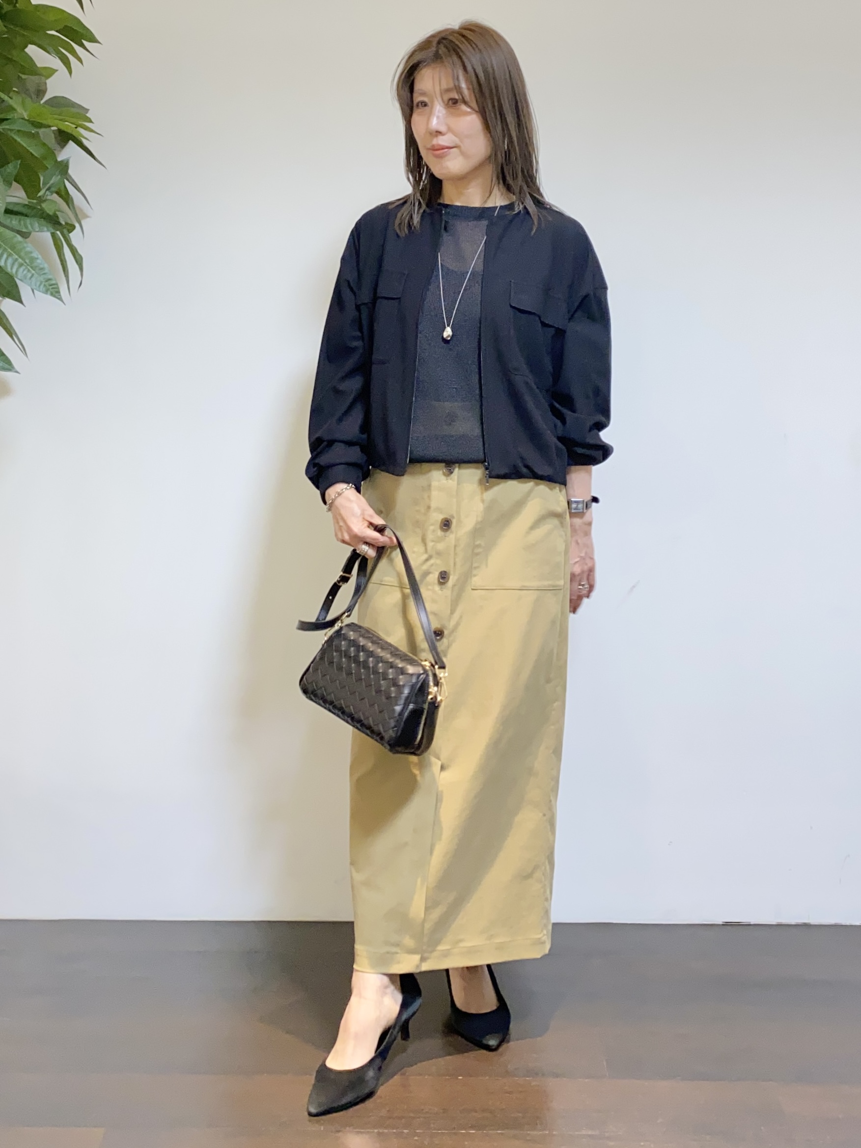 tomoさんの「UNTITLED｜【古畑星夏さん着用/洗える】シアーブルゾン」を使ったコーディネート