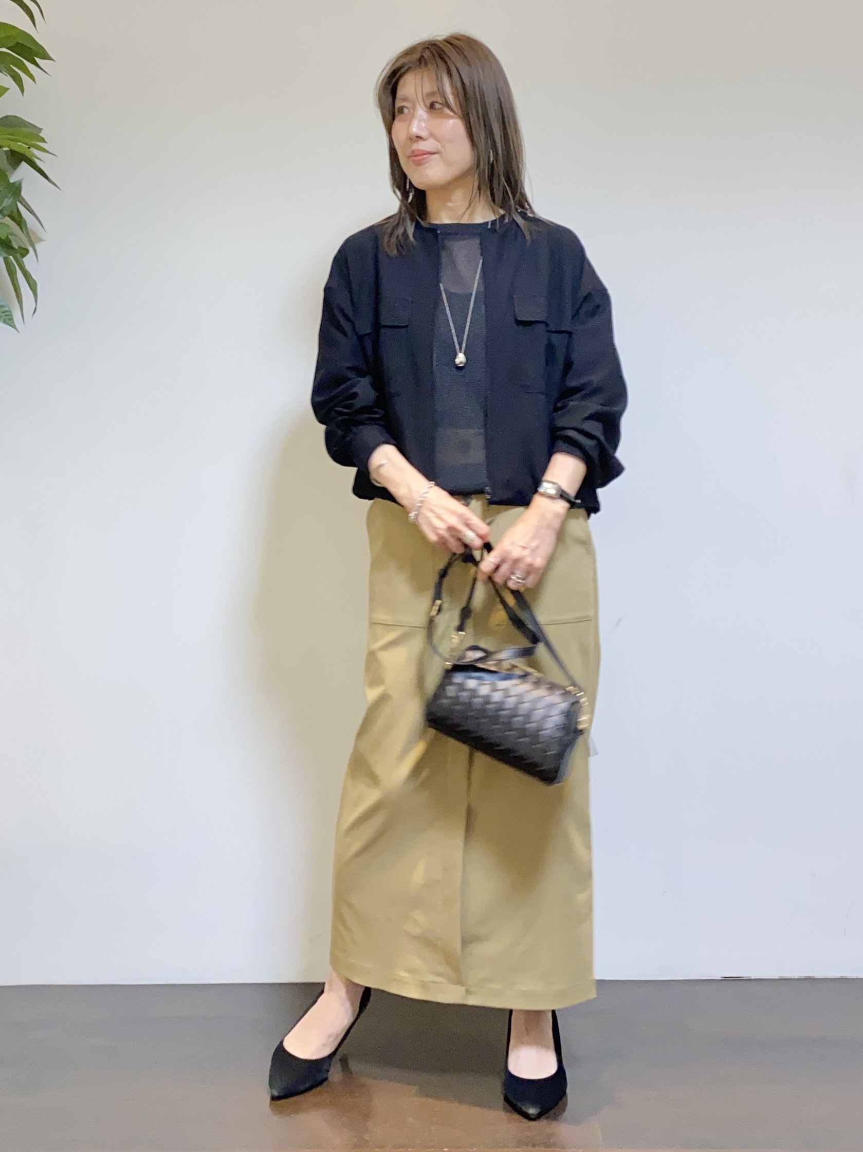 tomoさんの「UNTITLED｜【古畑星夏さん着用/洗える】シアーブルゾン」を使ったコーディネート