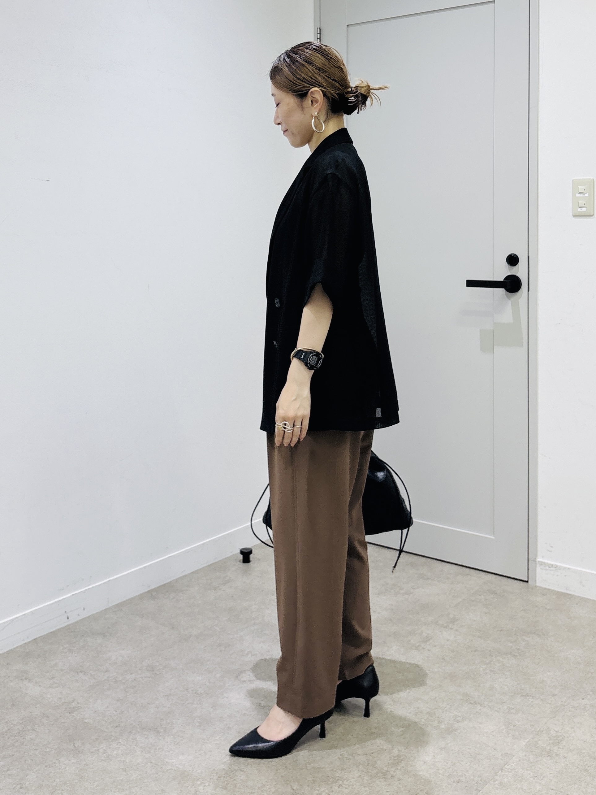 kotakiさんの「INDIVI｜【洗える／メッシュ素材／SETUP可能】半袖シアージャケット」を使ったコーディネート