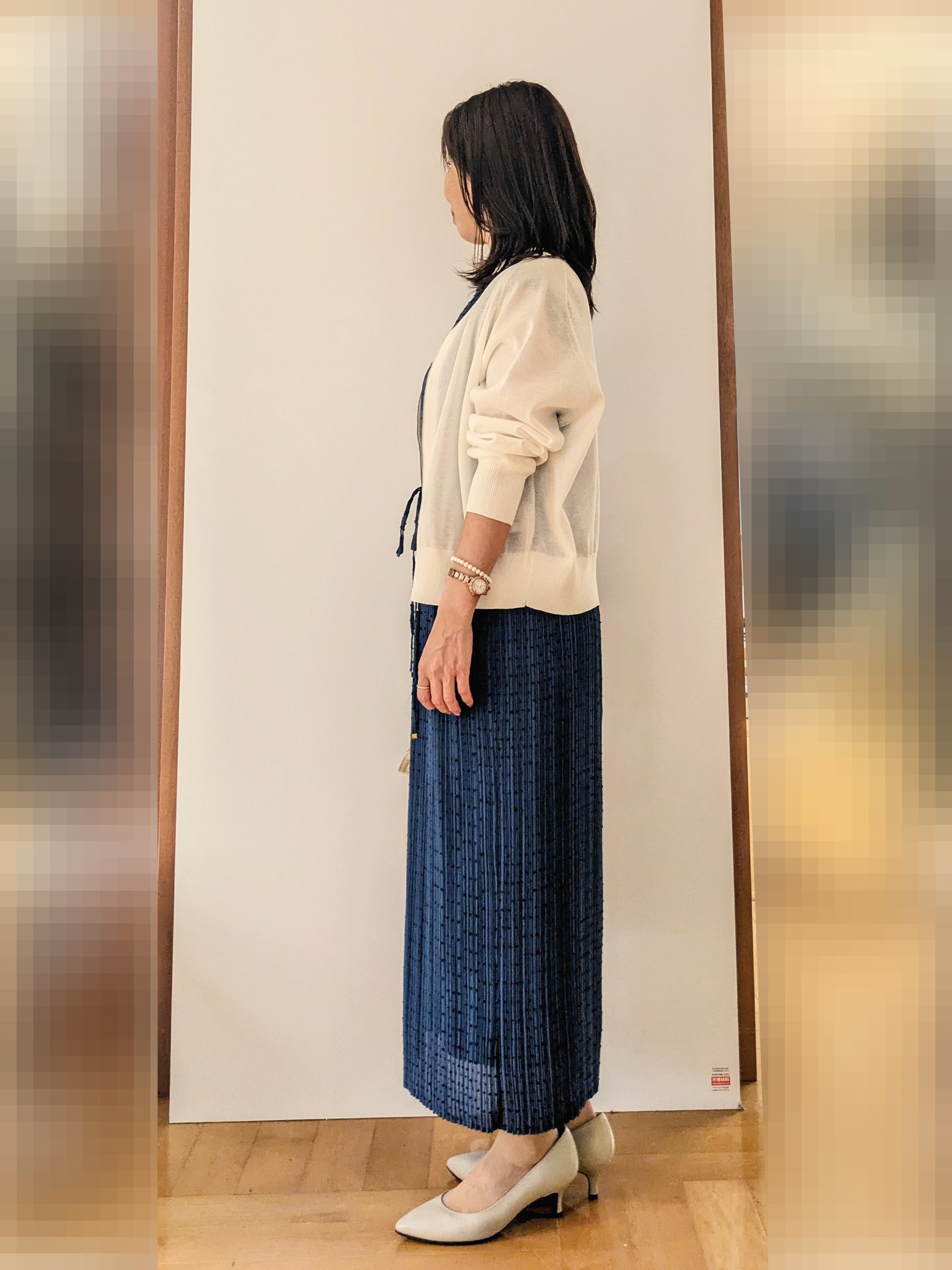 laverさんの「UNTITLED｜【アンサンブル可/日除け・冷房対策】シアーレーヨンZIPカーディガン」を使ったコーディネート