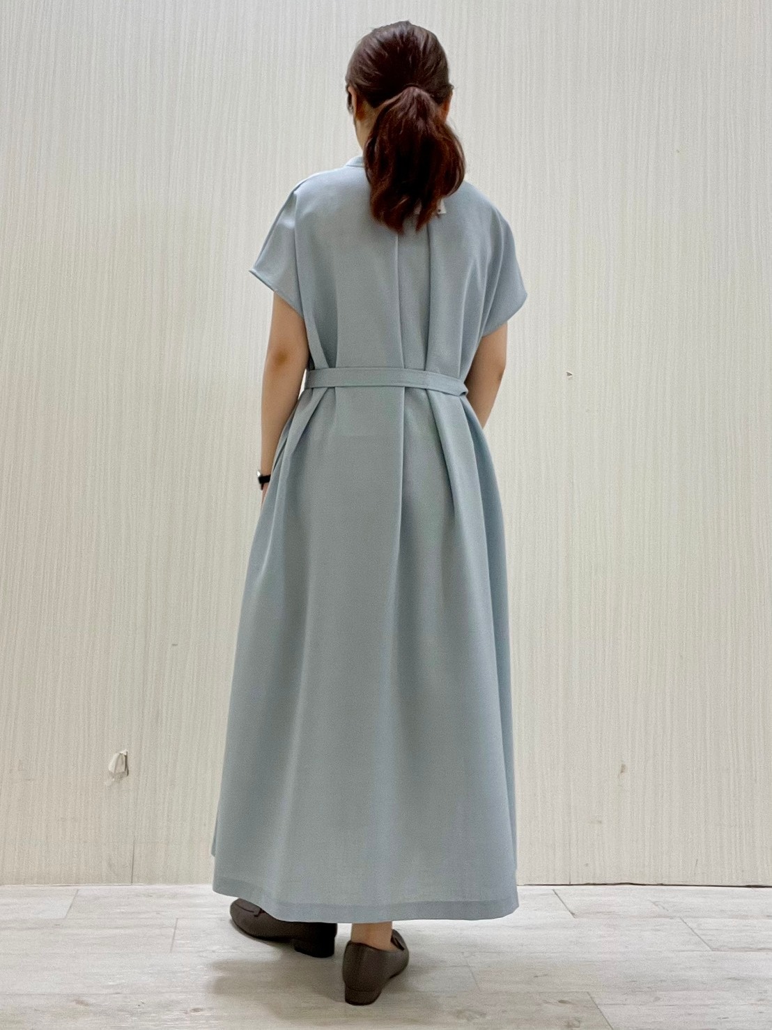 Mさんの「UNTITLED｜【UV/接触冷感/遮熱/通気性】スラブバンドカラーワンピース」を使ったコーディネート