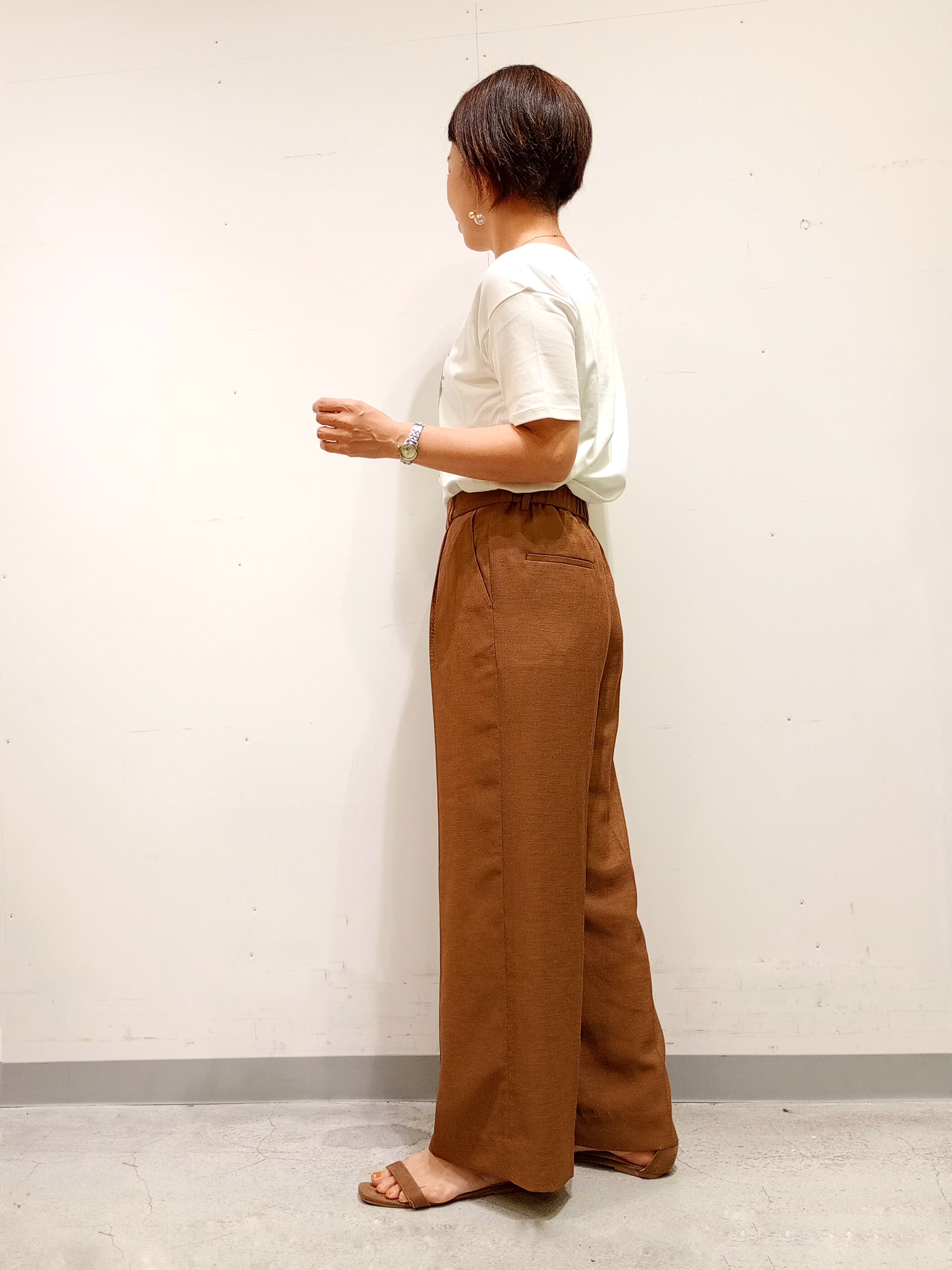 Kさんの「INDIVI｜【UVケア／選べるグラフィック】スムースジャージTシャツ」を使ったコーディネート