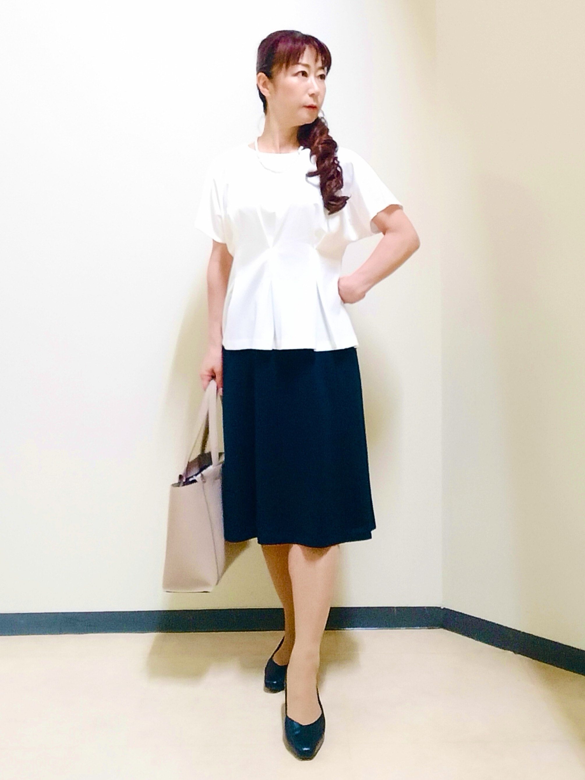 花さんの「Reflect｜【UVカット／接触冷感／セットアップ可】ノーカラージャケット」を使ったコーディネート
