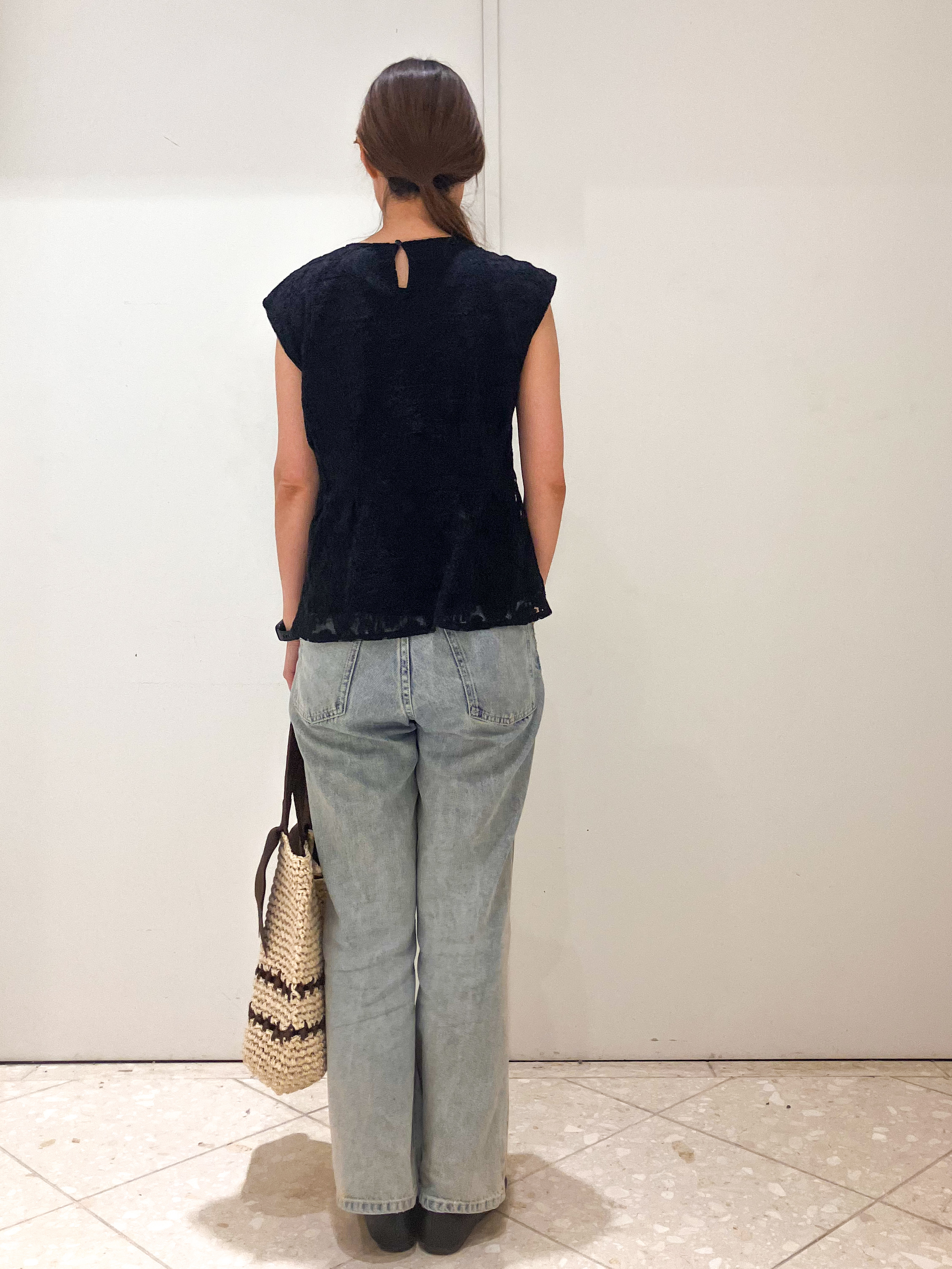  Maruさんの「OPAQUE.CLIP｜シアーフラワー刺繍ペプラムブラウス【イージーアイロン／洗濯機OK】」を使ったコーディネート