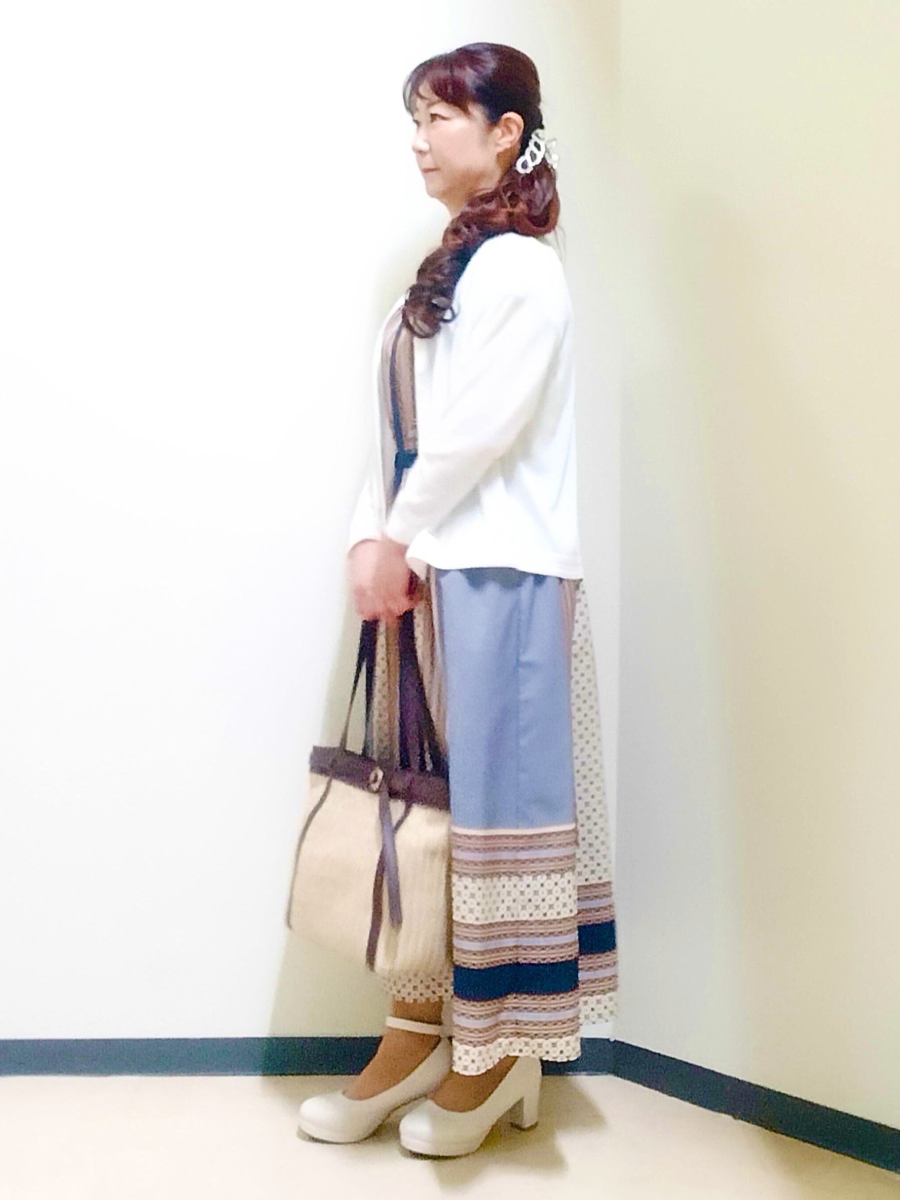花さんの「Reflect｜七分袖ニットカーディガン」を使ったコーディネート