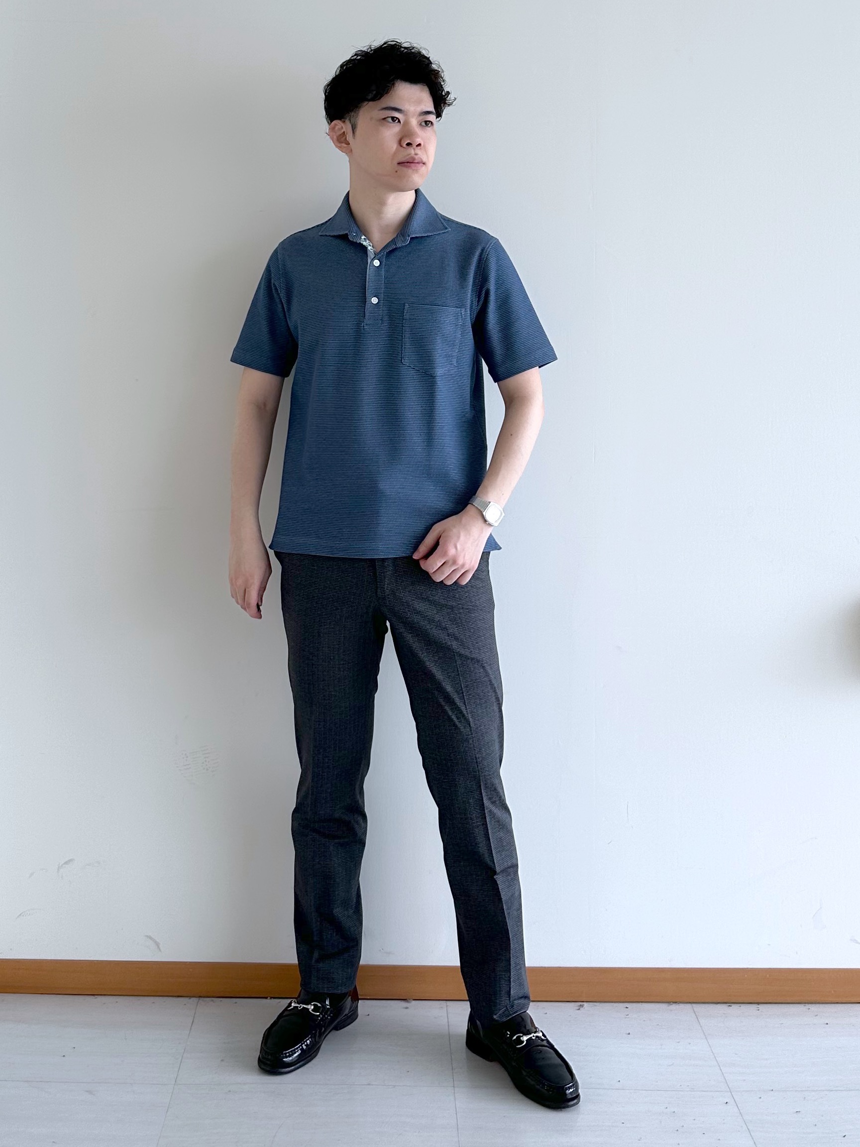 イッシーさんの「TAKEO KIKUCHI｜【抗菌防臭】ステイフレッシュ ポロシャツ」を使ったコーディネート