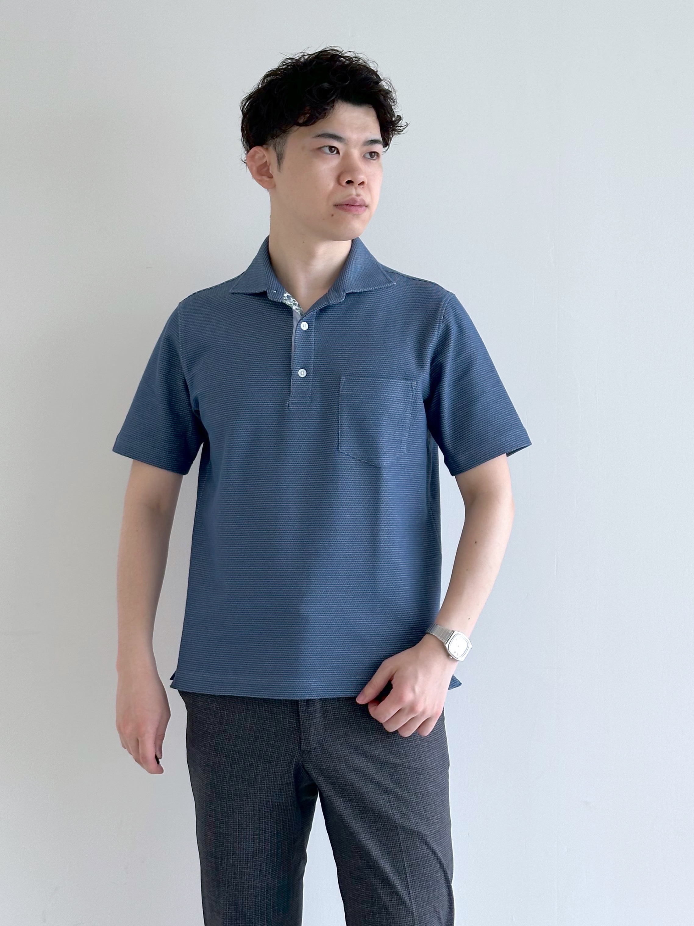 イッシーさんの「TAKEO KIKUCHI｜【抗菌防臭】ステイフレッシュ ポロシャツ」を使ったコーディネート