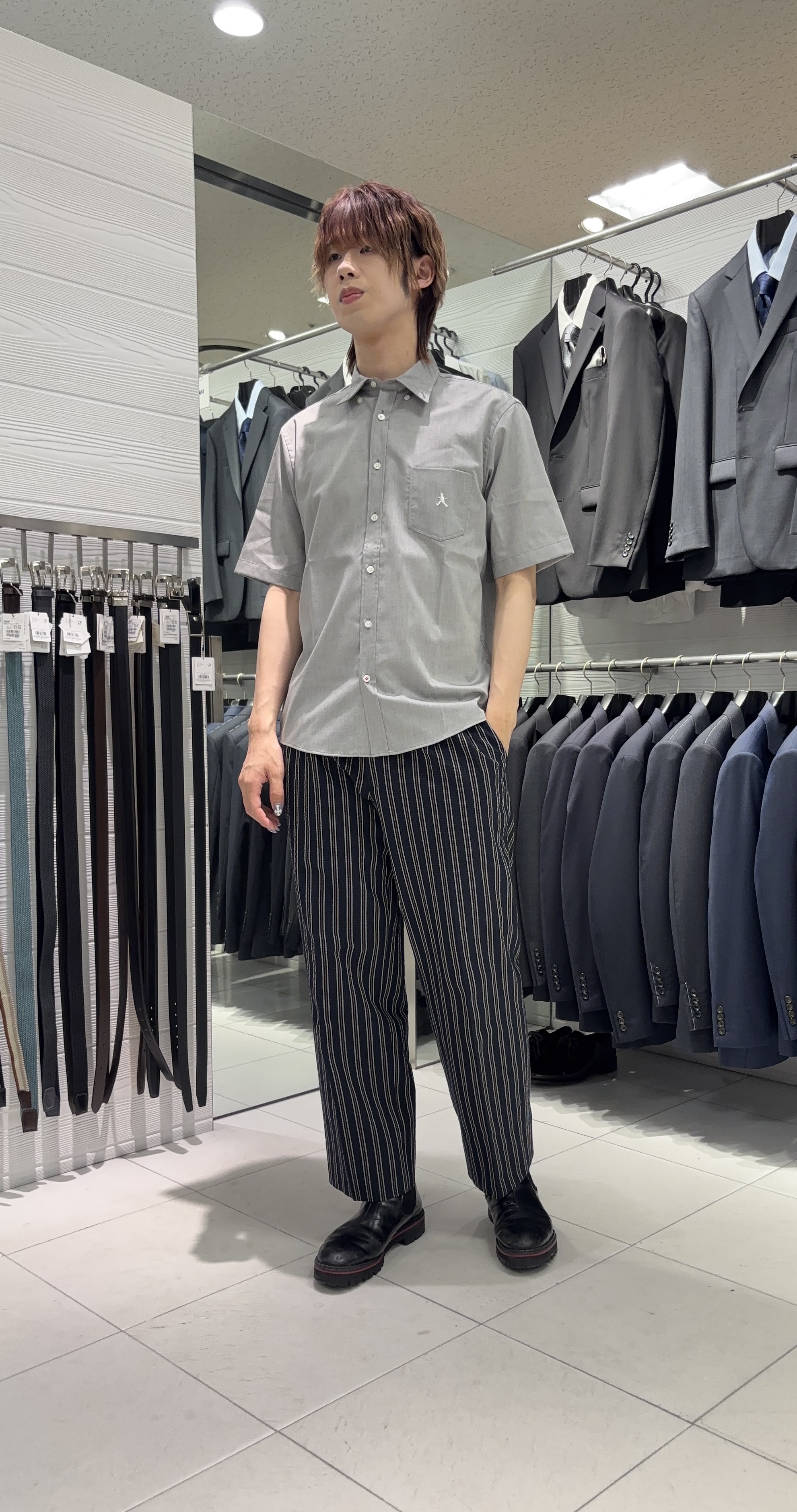 こうへいさんの「TAKEO KIKUCHI｜【BOWLER HAT LABEL】サッカーストライプ ダブルジャケット」を使ったコーディネート