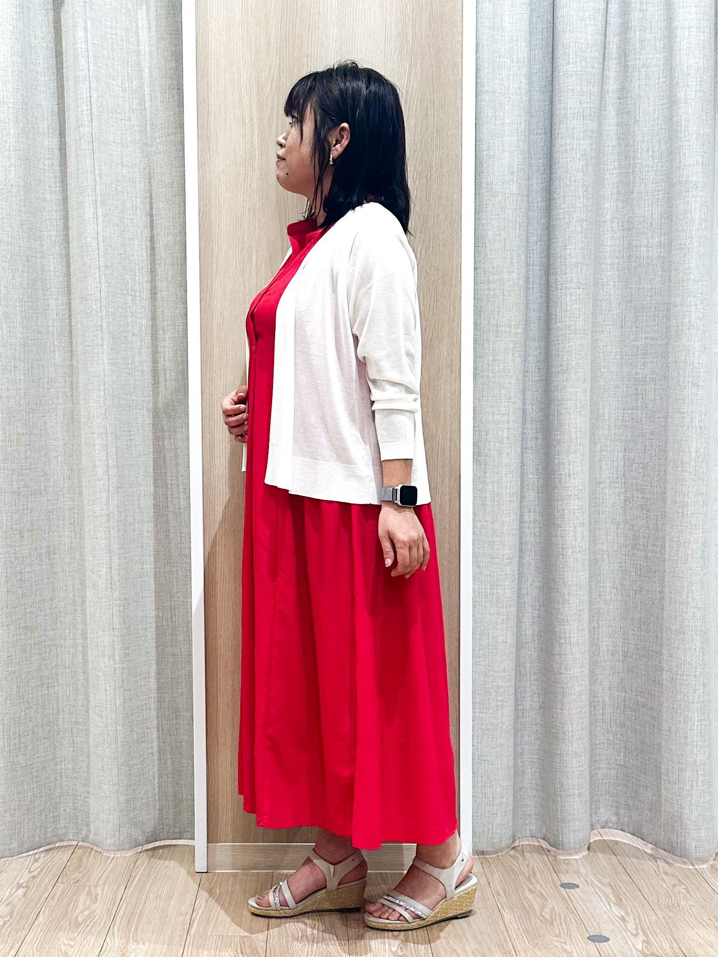 naoさんの「grove｜高評価！【接触冷感／UVカットetc】ベーシックショートカーディガン」を使ったコーディネート
