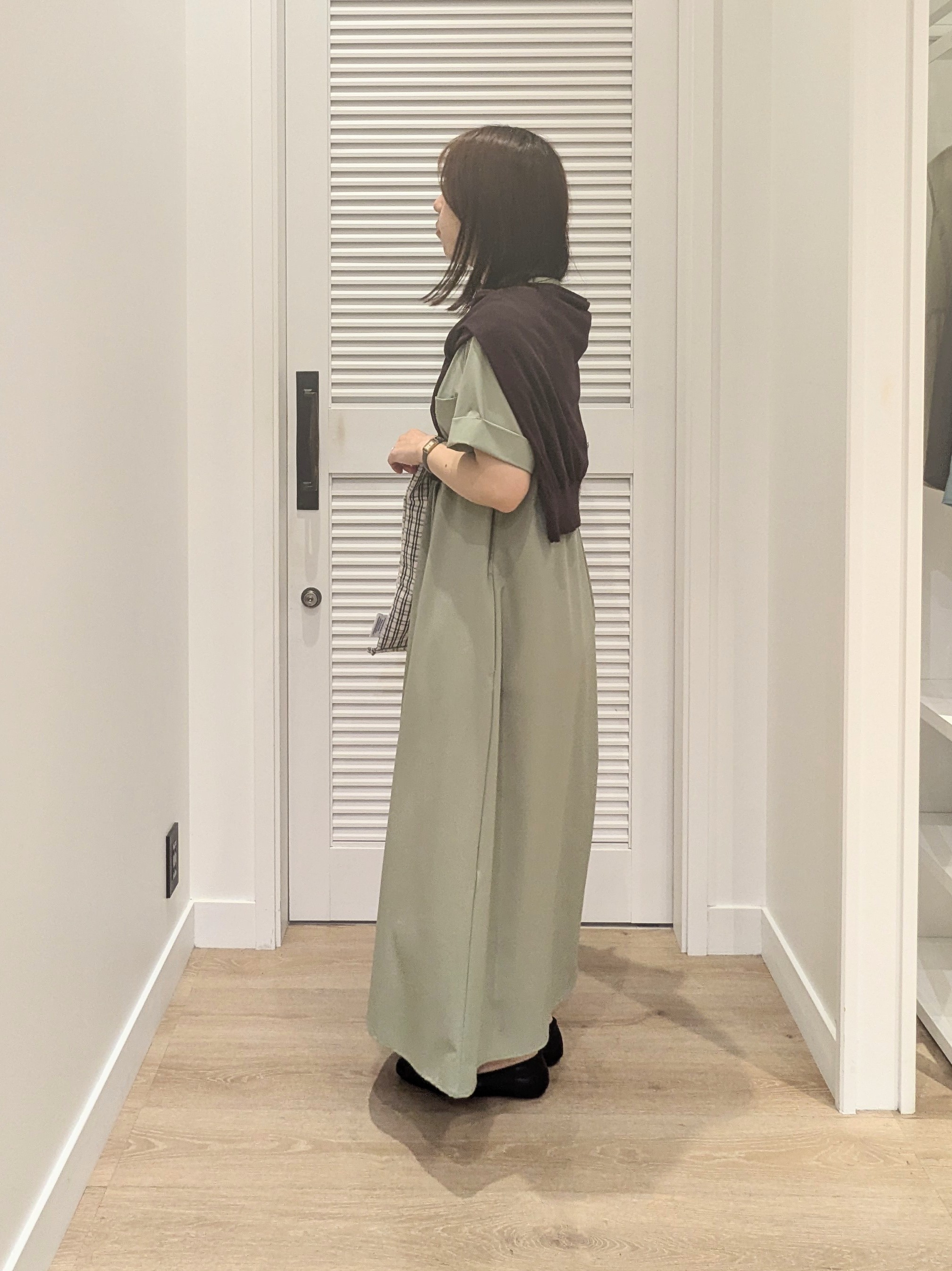 enさんの「Dessin｜【接触冷感/UVカット】バンドカラーワンピース」を使ったコーディネート