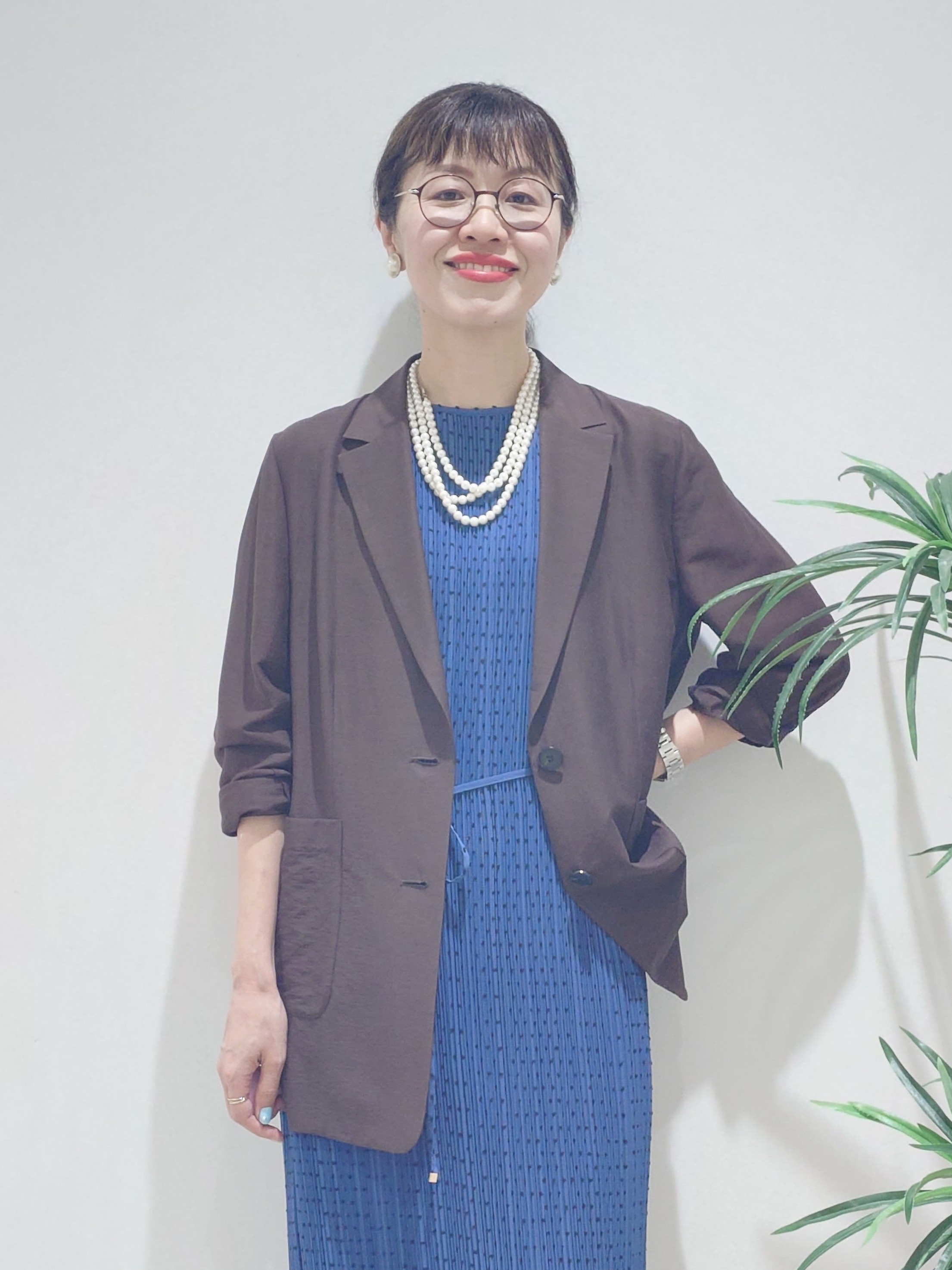 MUTSUKOさんの「UNTITLED｜【程よいシアー感/洗える】エアリーバイオジャケット」を使ったコーディネート