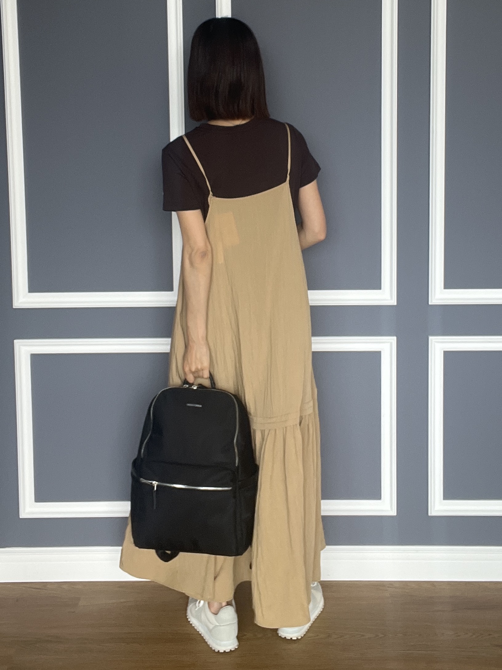 misaさんの「DRESSTERIOR｜【ウォッシャブル】ワッシャーボリュームフレアキャミワンピース」を使ったコーディネート