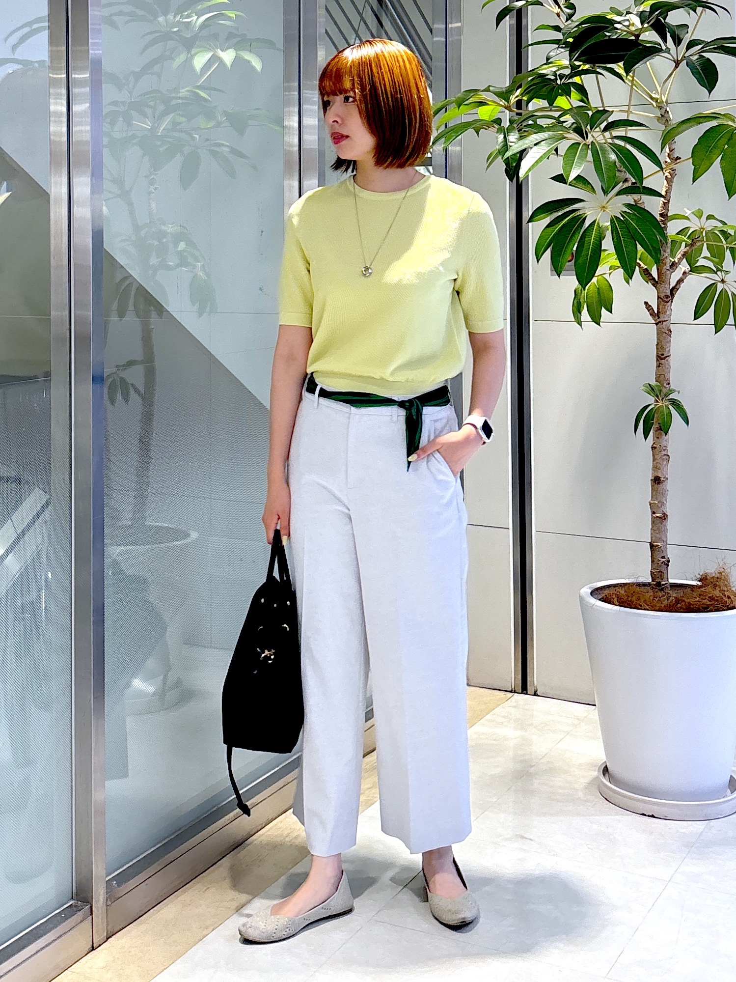 yukaさんの「UNTITLED｜【アンサンブル可】ラメ混クルーネックプルオーバー」を使ったコーディネート