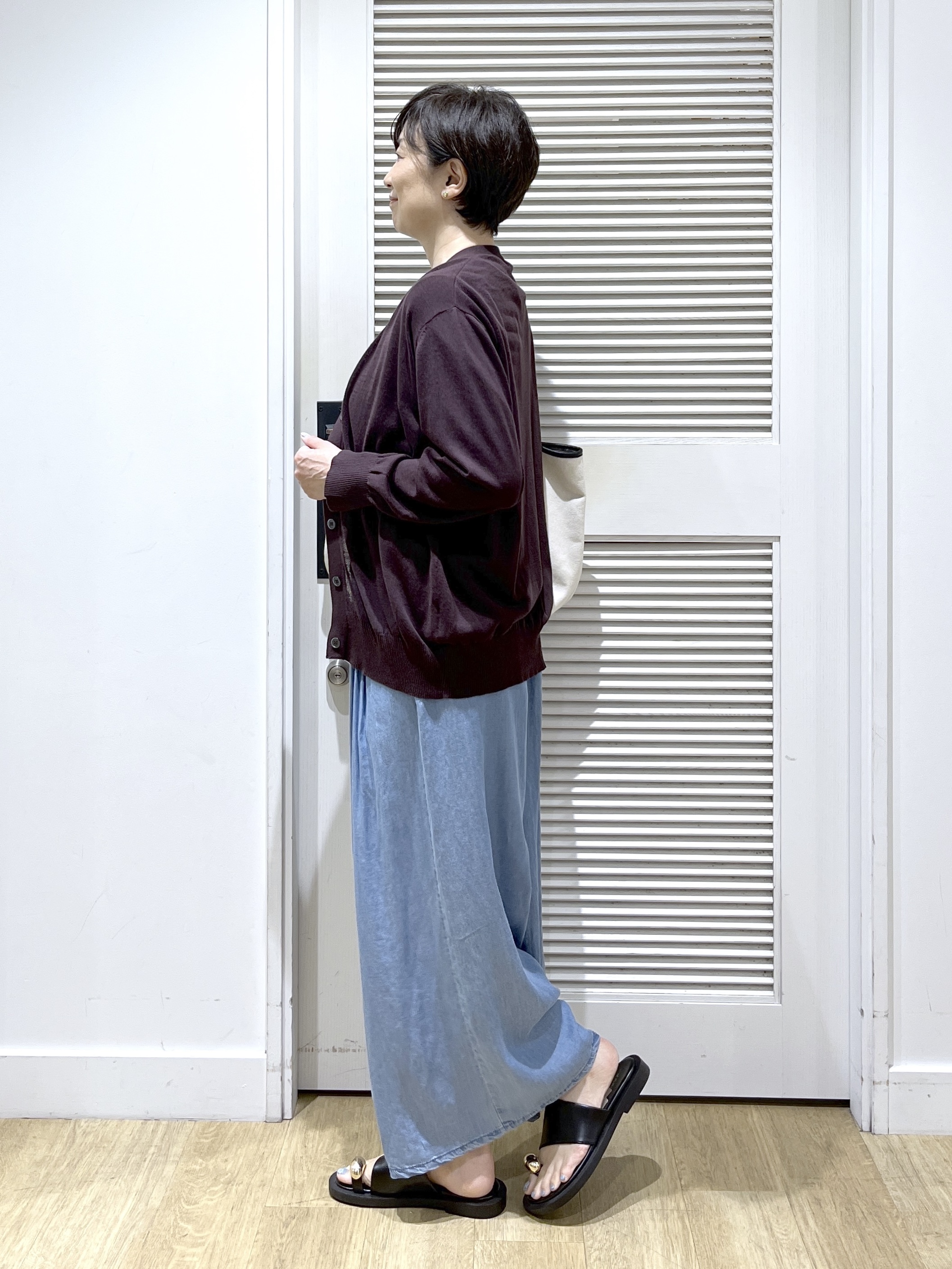 Miyazakiさんの「Dessin｜【9色展開/接触冷感/UVカット】ドライタッチサマーニットT」を使ったコーディネート