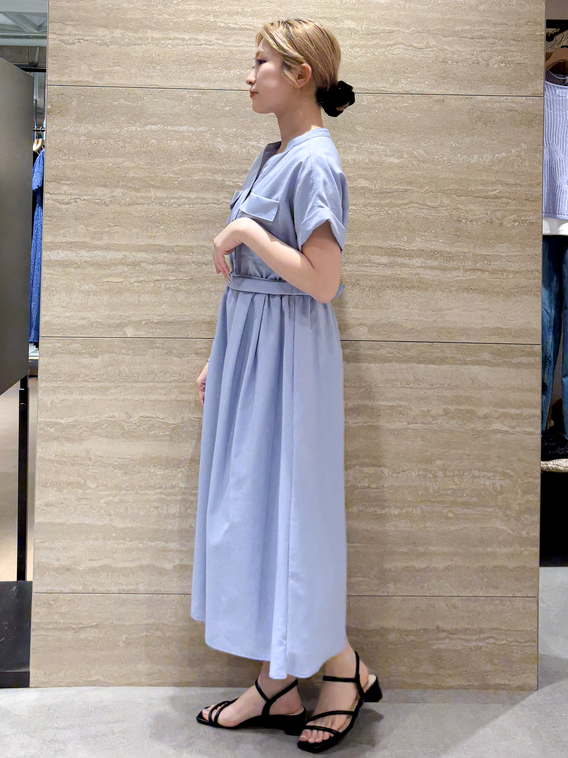 ふうかさんの「index｜《7色展開／XS-LLサイズ》ダブルポケットスキッパーシャツワンピース【吸水速乾／防シワ／イージーア」を使ったコーディネート