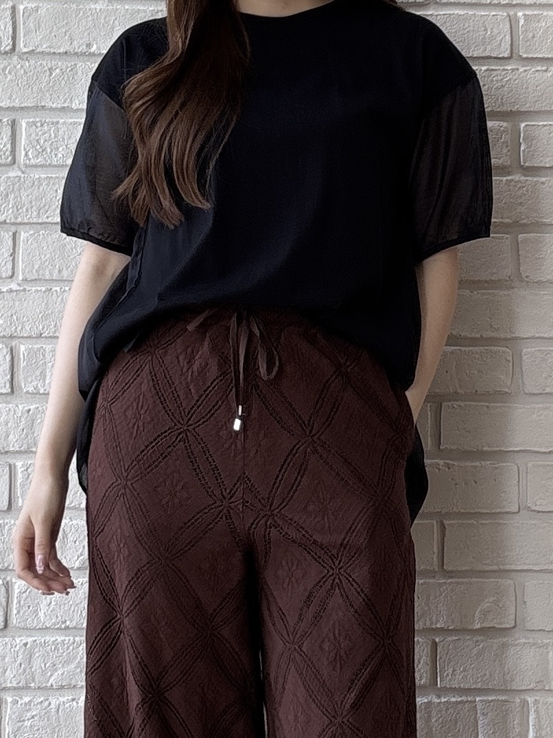 sayaさんの「grove｜【吸水速乾・UVカット・接触冷感】シアードッキングランタンスリーブTシャツ」を使ったコーディネート
