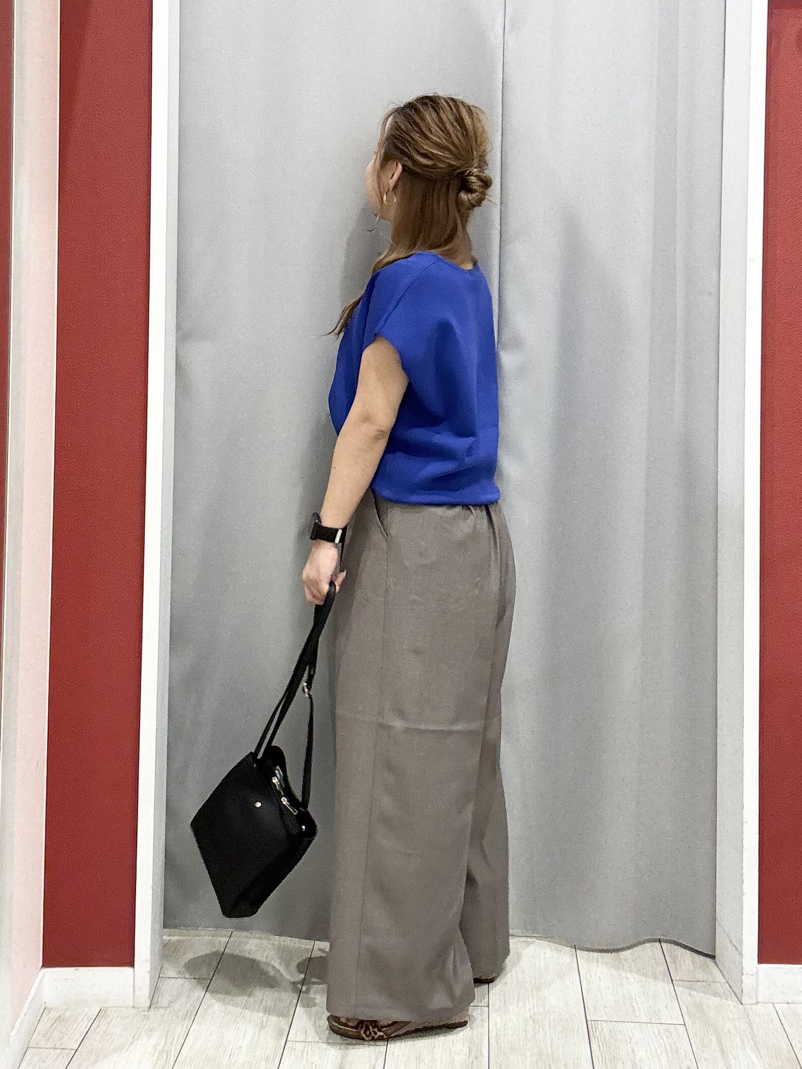 shioさんの「SHOO･LA･RUE｜【ひんやり/洗濯機可/S-LL】インせず着られる 大人シンプルサマーニット」を使ったコーディネート