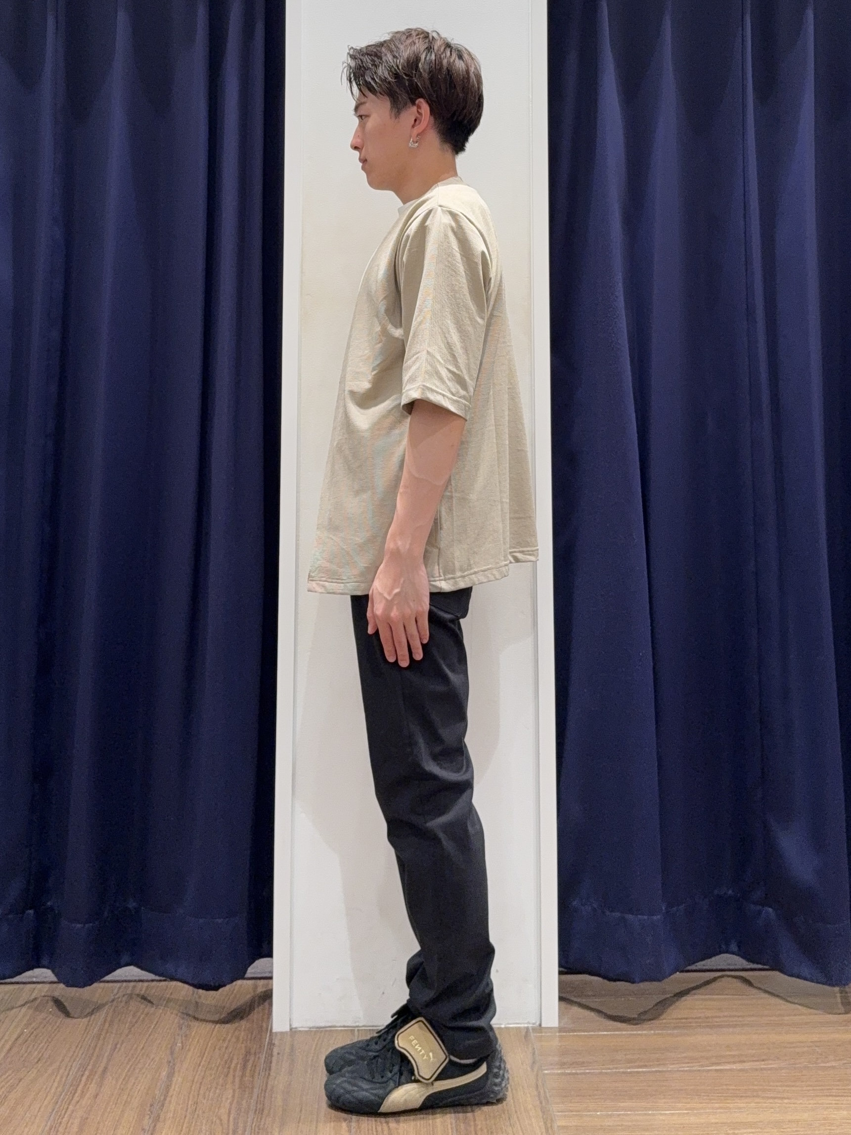 カシマさんの「THE SHOP TK｜メッシュ五分袖カーディガン＋半袖Tシャツ セットアイテム 洗濯機OK」を使ったコーディネート