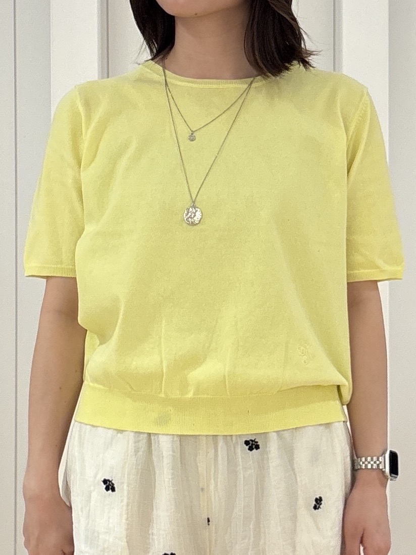 hinakoさんの「Dessin｜【9色展開/接触冷感/UVカット】ドライタッチサマーニットT」を使ったコーディネート
