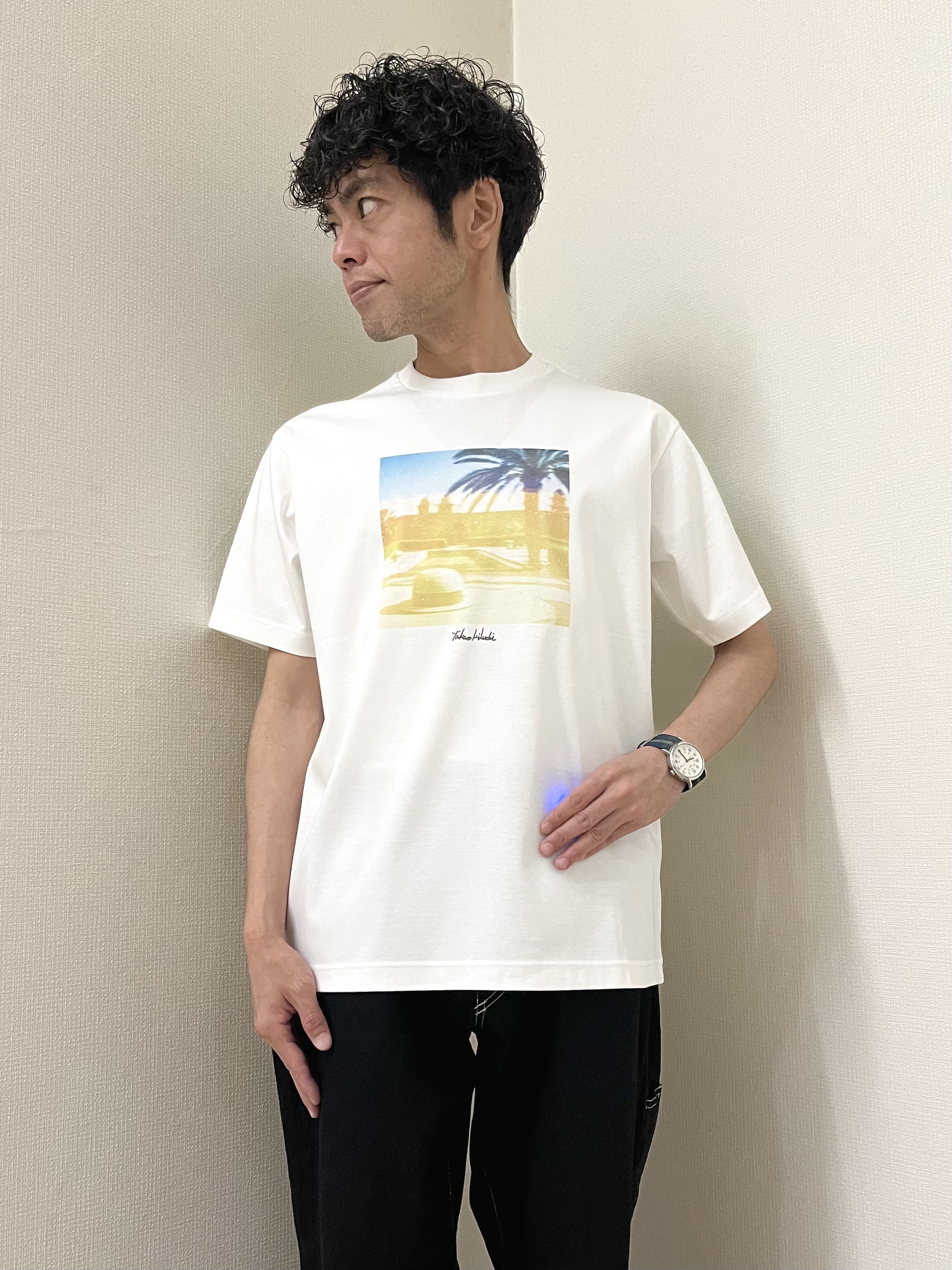 URAさんの「TAKEO KIKUCHI｜播州織り 千鳥 半袖シャツ」を使ったコーディネート