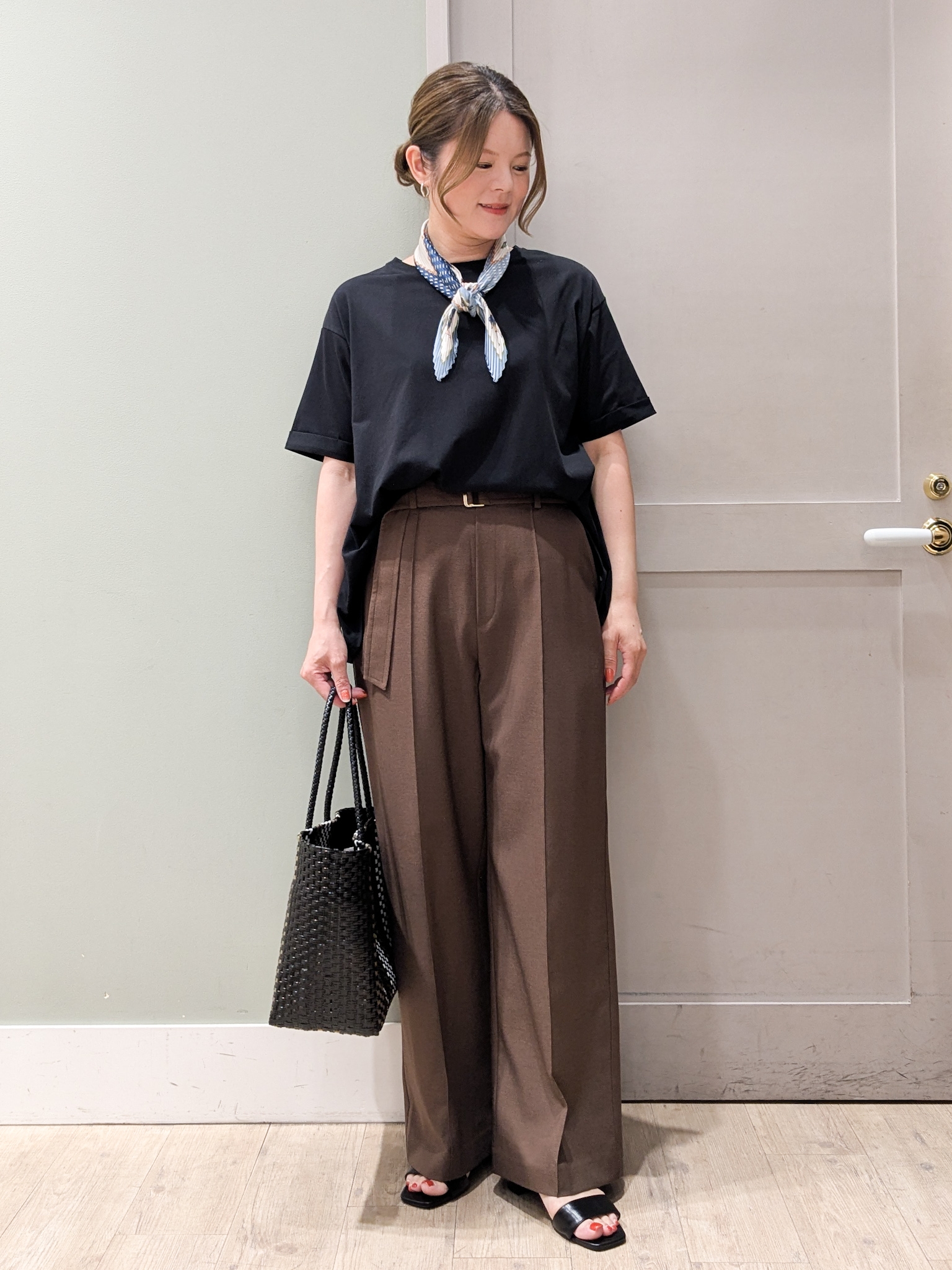 kuwawaさんの「grove｜【遮熱／吸水速乾／接触冷感／UVカット】フレアシルエットTシャツ」を使ったコーディネート