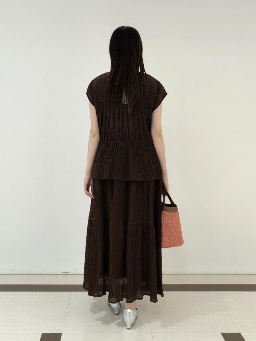 yukaさんの「Reflect｜【セットアップ可】ティアードデザインブブラウス」を使ったコーディネート