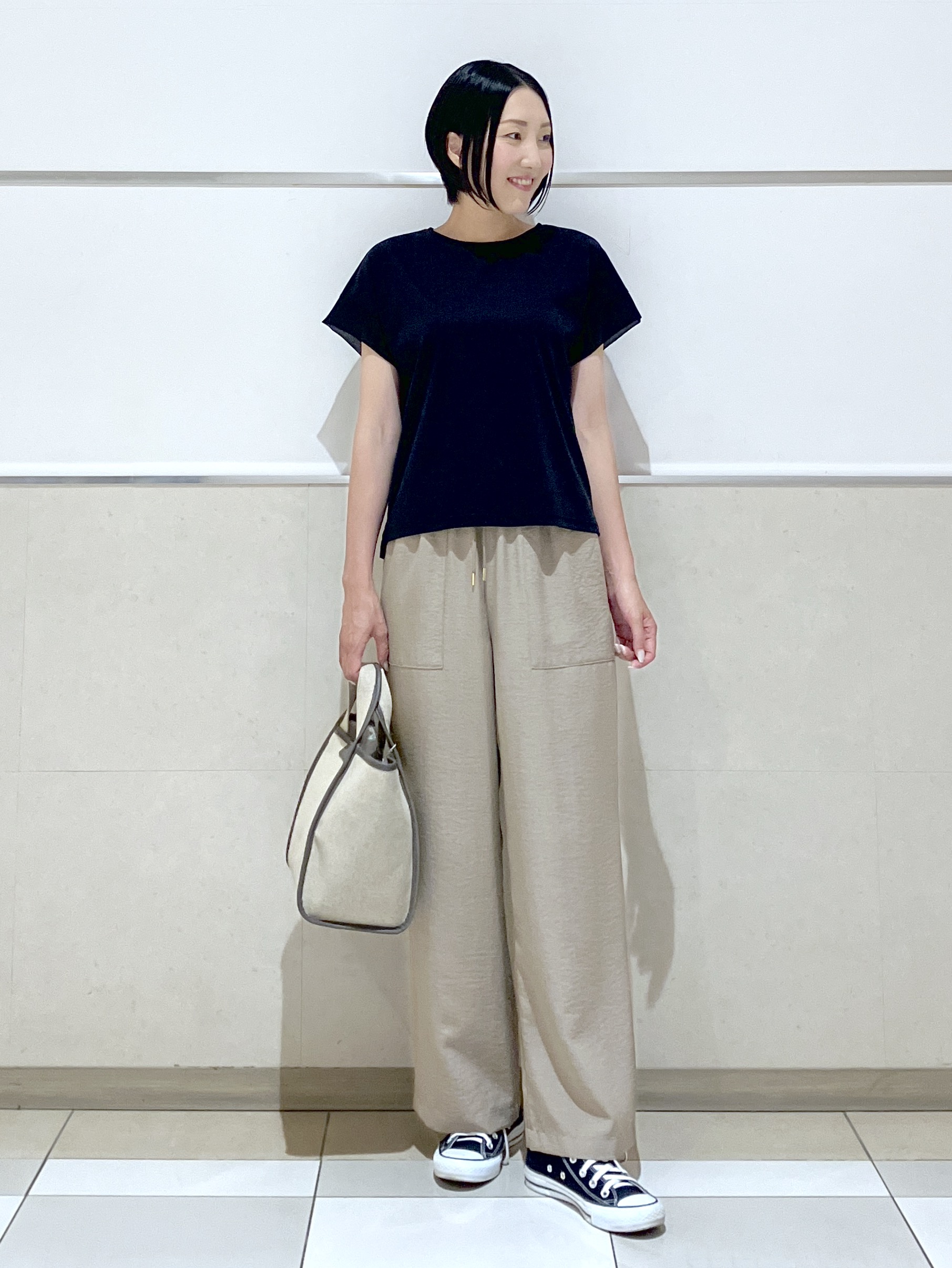 eriko さんの「Dessin｜【UVカット/接触冷感】美光沢カットソー」を使ったコーディネート