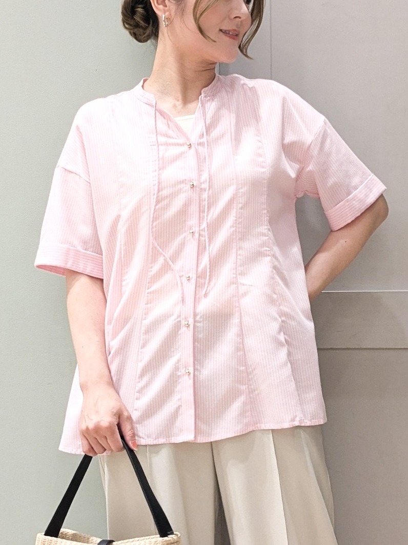 kuwawaさんの「grove｜【洗濯機OK・ひんやり】さらっと軽やか、夏のフレアシャツ」を使ったコーディネート