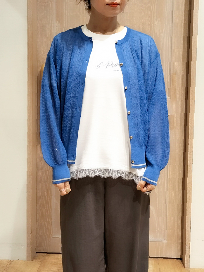 YUKIさんの「SHOO･LA･RUE｜【S-LL/洗濯機可】さらっとタッチ ほんのりシアーカーディガン」を使ったコーディネート