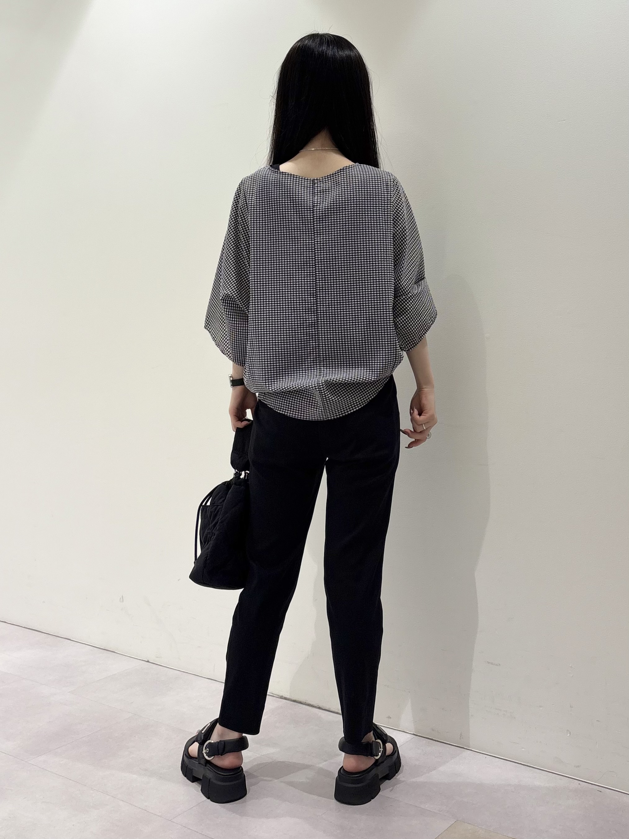 KEIKOさんの「INDIVI｜【体型カバー】サッカーチェックドルマントップス」を使ったコーディネート