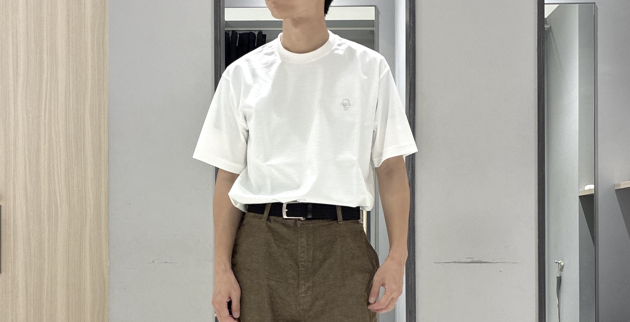 わいずみさんの「TAKEO KIKUCHI｜【接触冷感】ハイブリッド リネン 七分袖シャツ」を使ったコーディネート