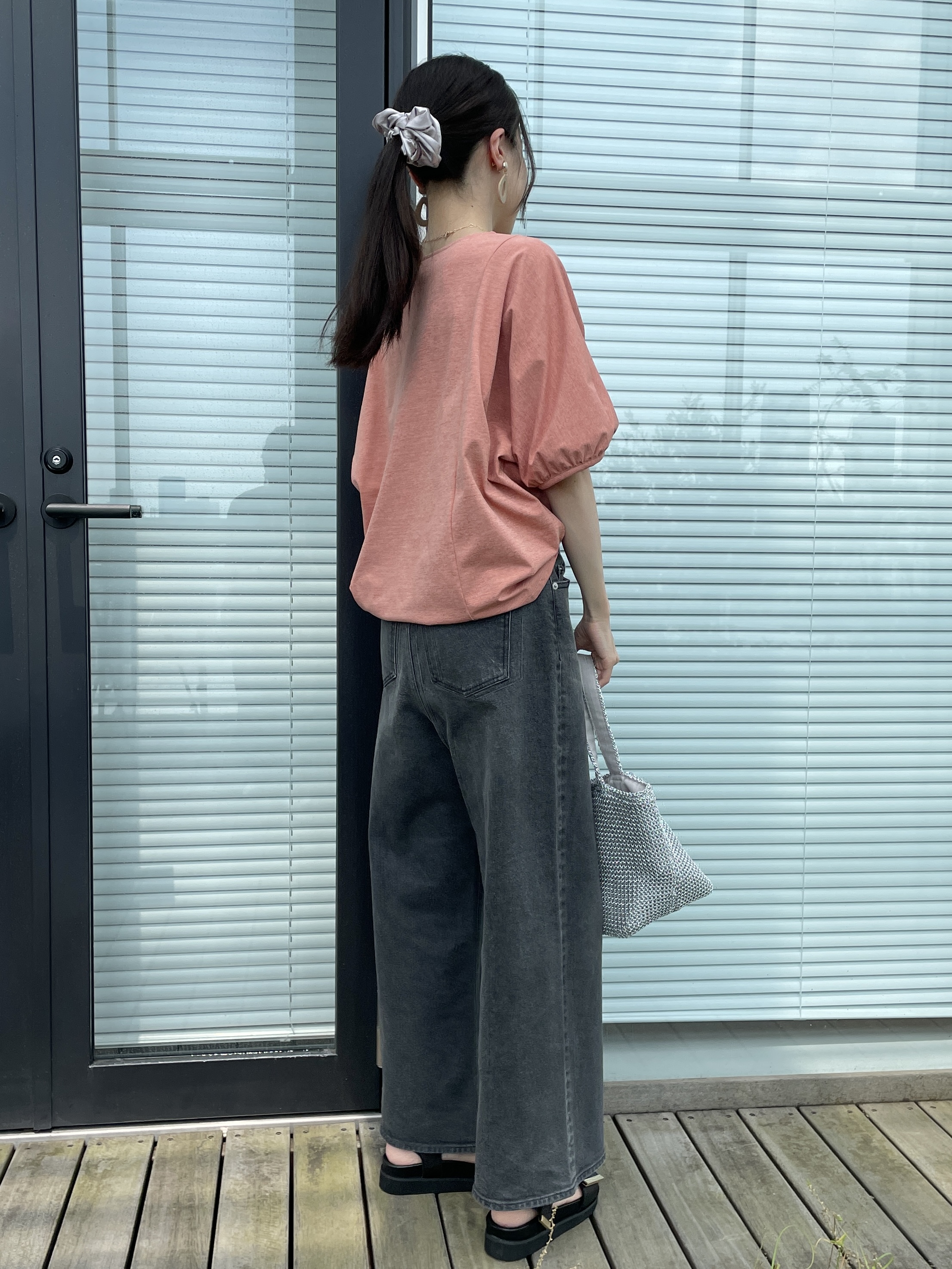 Momoさんの「Reflect｜【UVカット／接触冷感／吸水速乾】ギャザースリーブカットソー」を使ったコーディネート