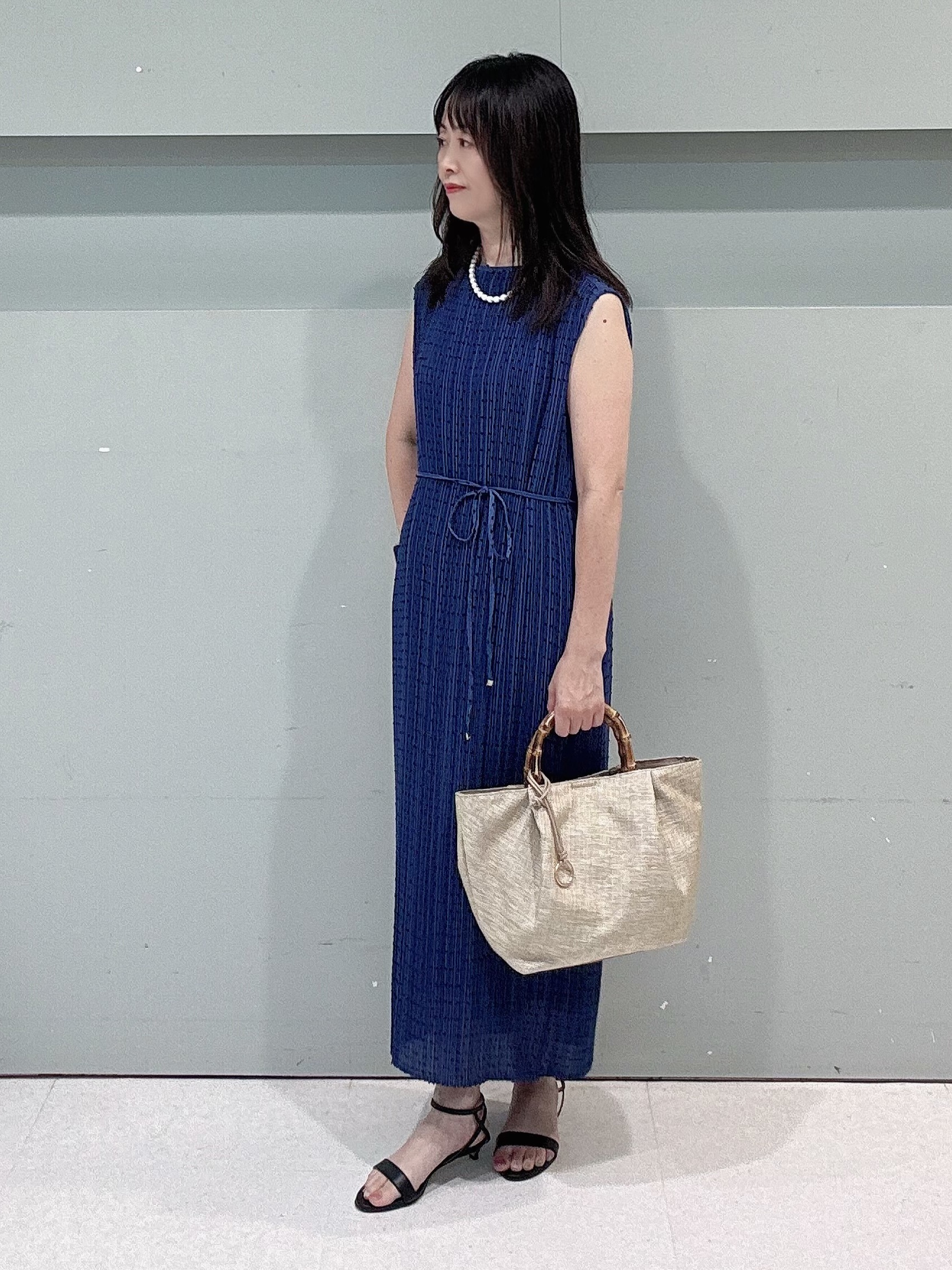 makiさんの「UNTITLED｜【9色展開/アンサンブル可】コットンクルーネックカーディガン」を使ったコーディネート