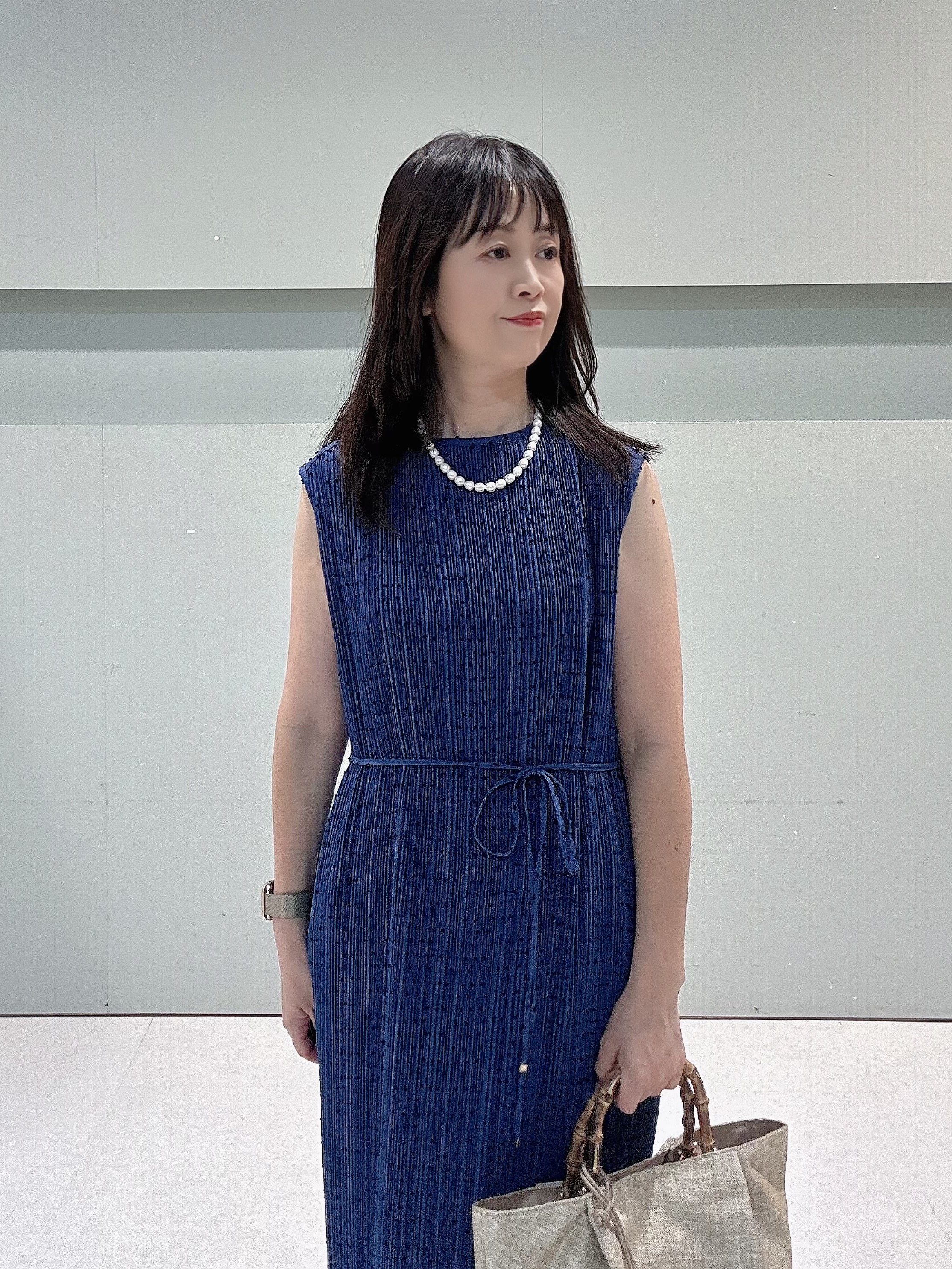 makiさんの「UNTITLED｜【9色展開/アンサンブル可】コットンクルーネックカーディガン」を使ったコーディネート