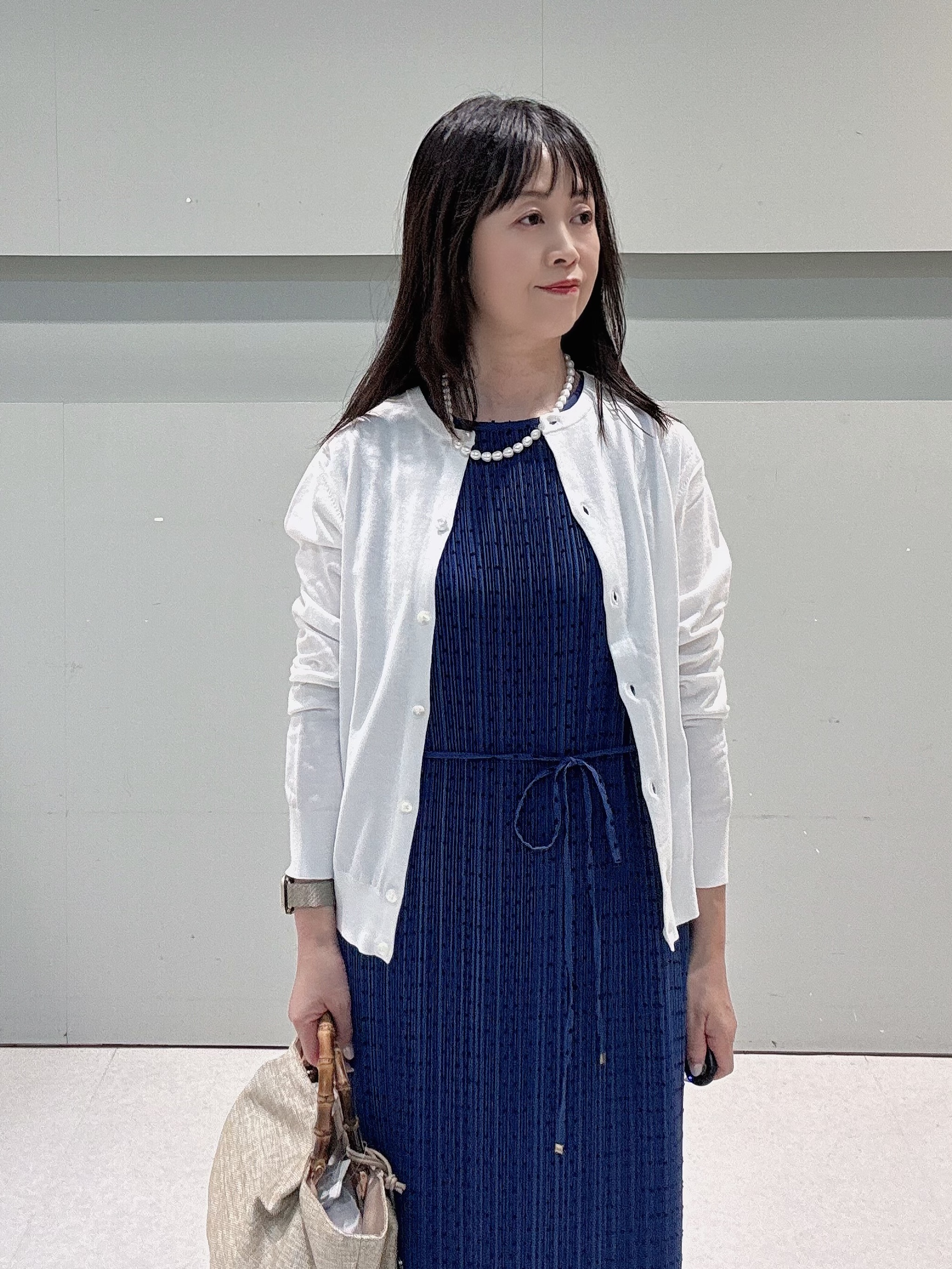 makiさんの「UNTITLED｜【9色展開/アンサンブル可】コットンクルーネックカーディガン」を使ったコーディネート