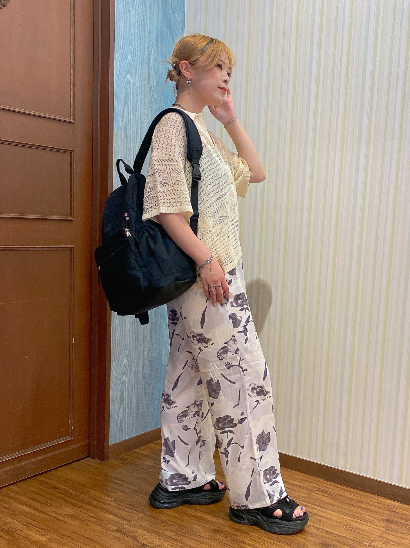 ayaさんの「SHOO･LA･RUE｜レースニットカーディガン」を使ったコーディネート