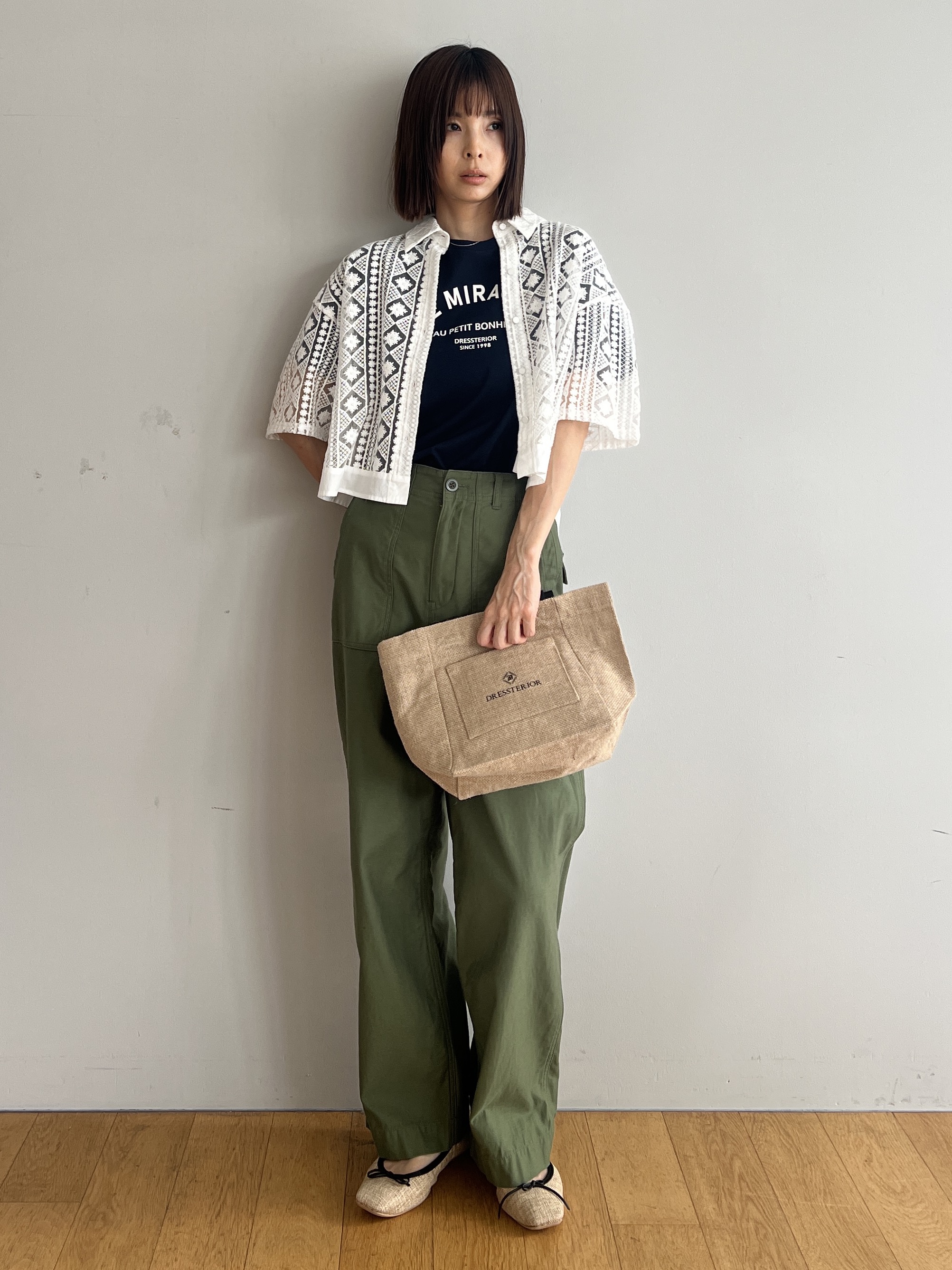misaさんの「DRESSTERIOR｜【ウォッシャブル】バックサテンベイカーパンツ」を使ったコーディネート