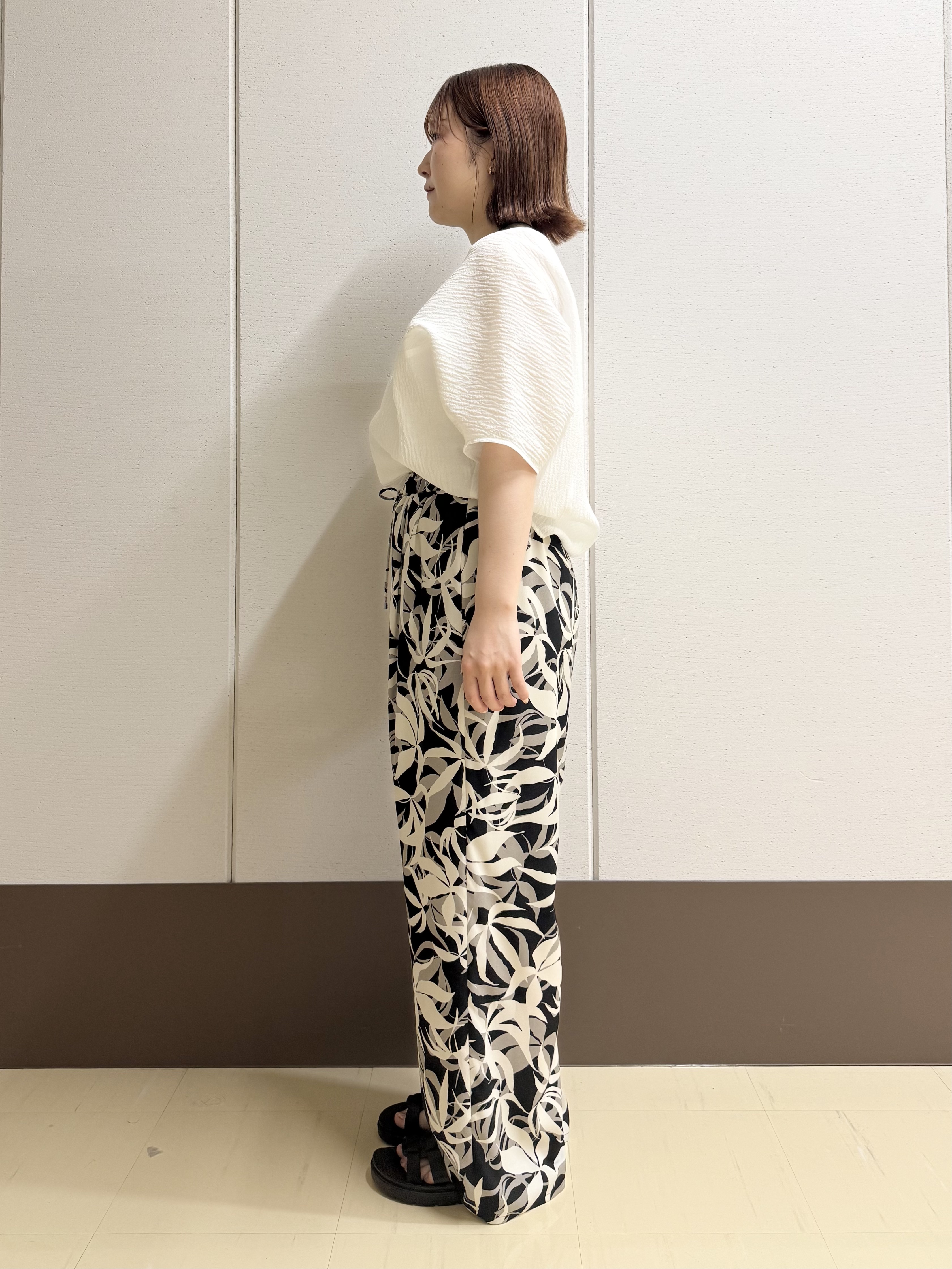 Rikoさんの「INDIVI｜【華奢見え】ジャカード ドルマントップス」を使ったコーディネート