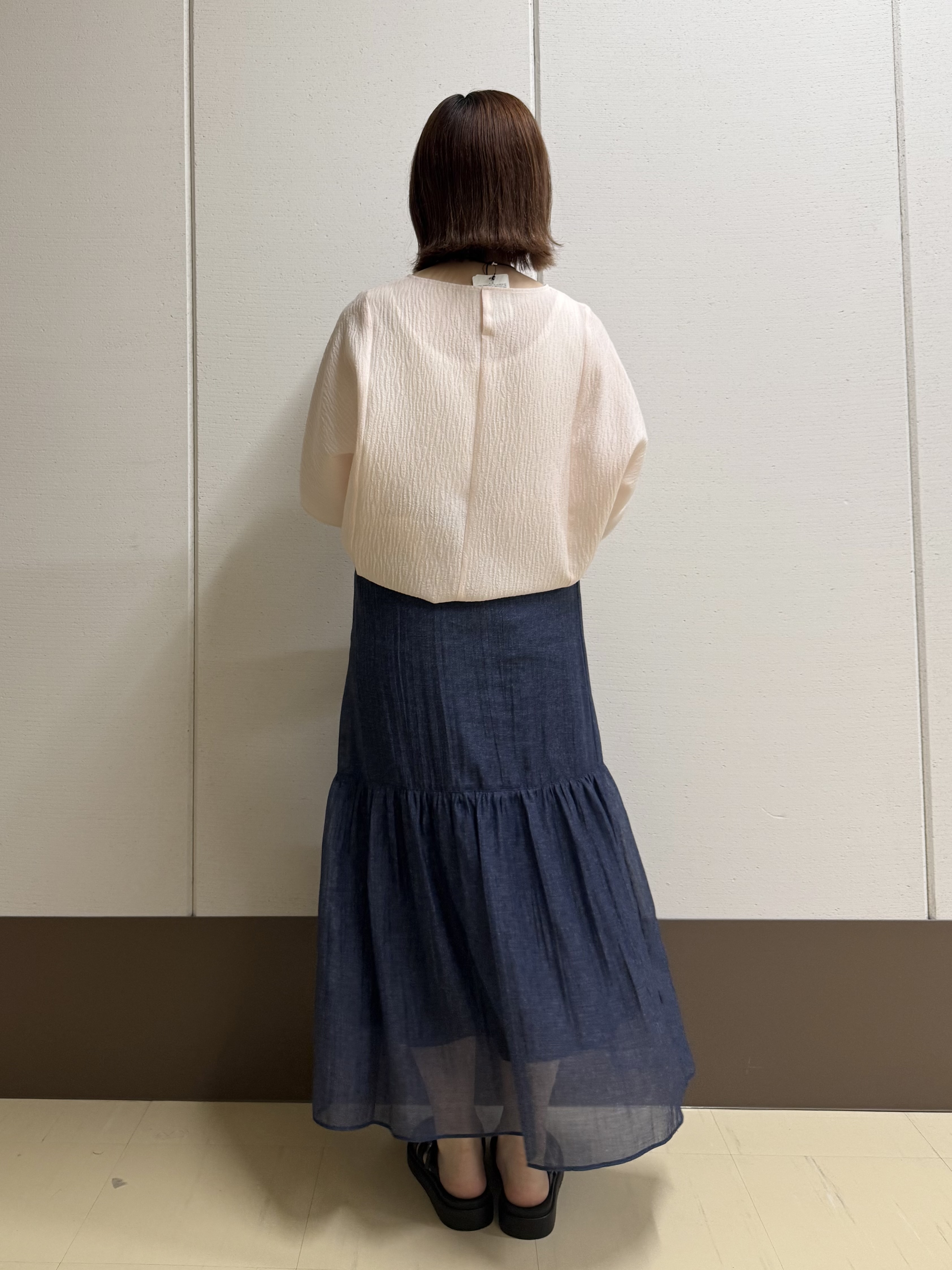 Rikoさんの「INDIVI｜【華奢見え】ジャカード ドルマントップス」を使ったコーディネート