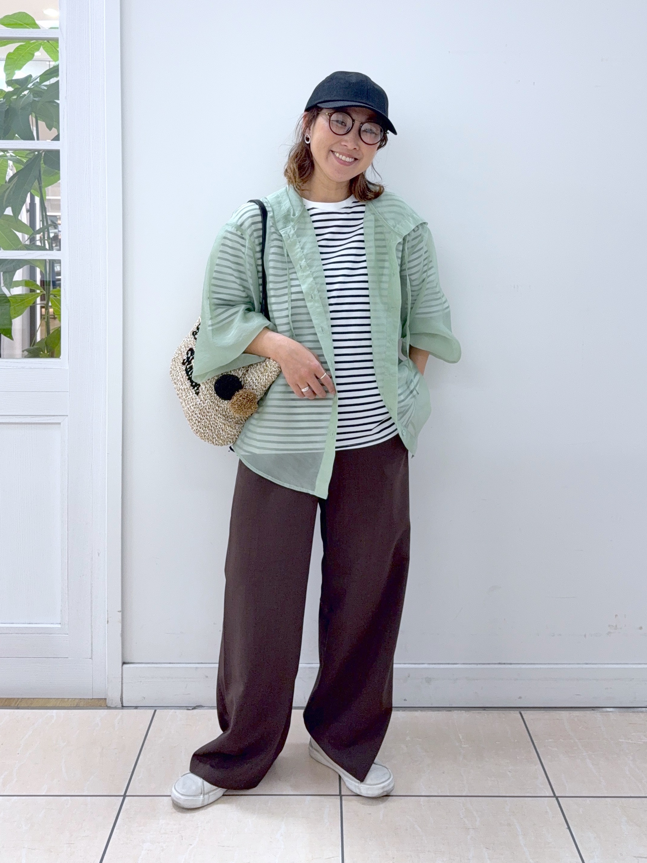 Osawaさんの「Dessin｜麻調キャップ」を使ったコーディネート