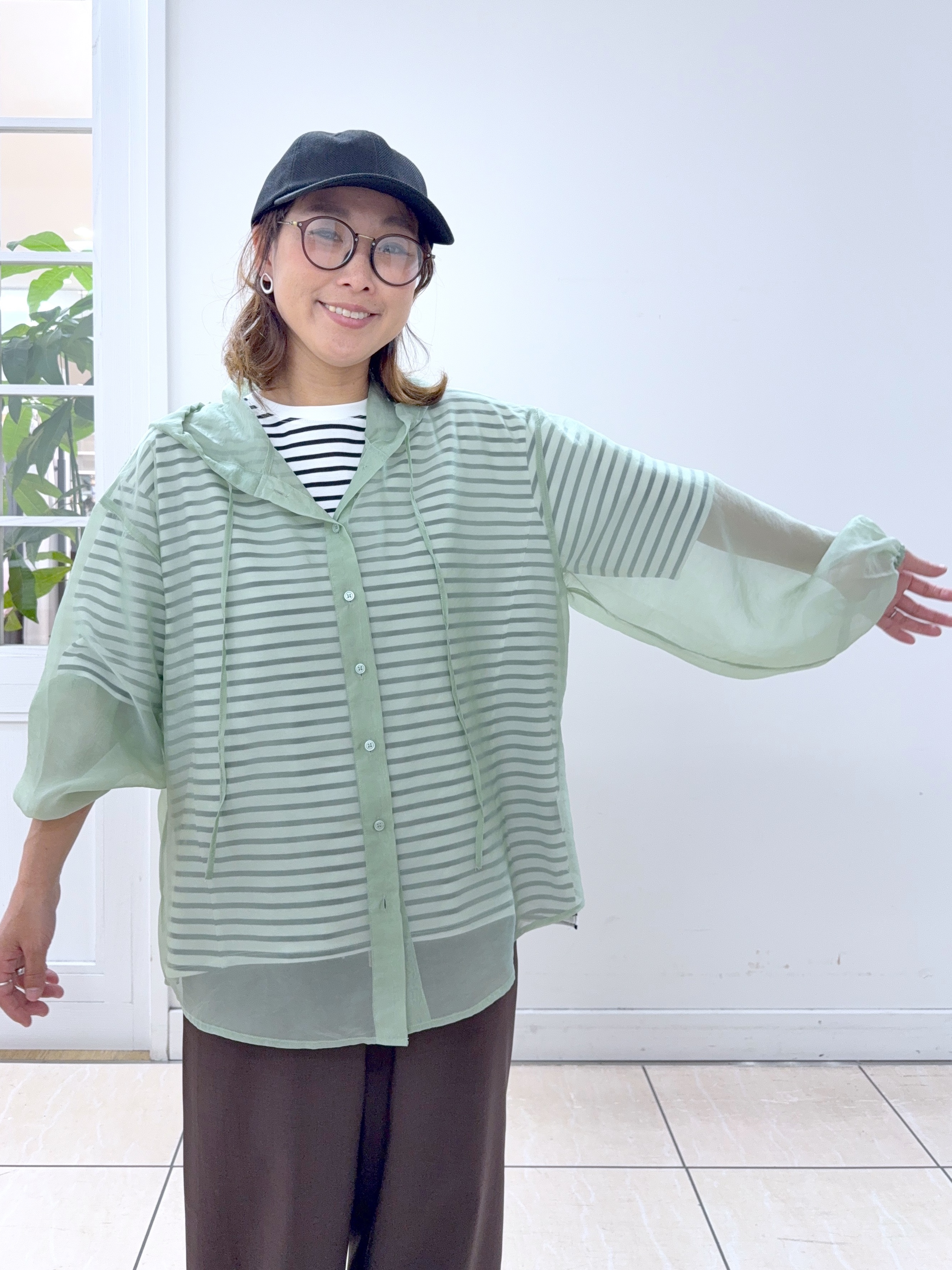 Osawaさんの「Dessin｜麻調キャップ」を使ったコーディネート