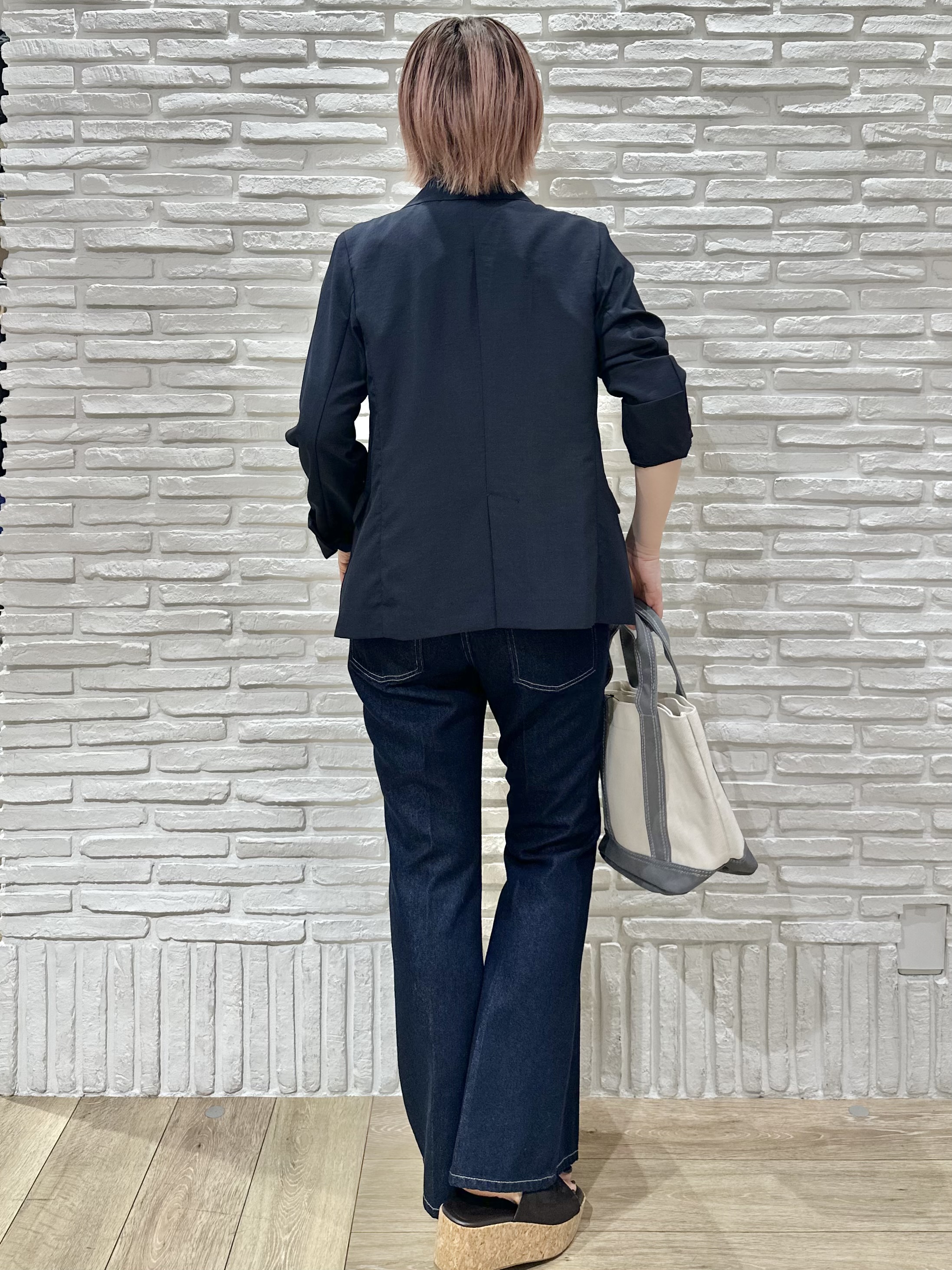 Hana...eさんの「index｜《再入荷》ダブルブレストテーラードジャケット【接触冷感／吸水速乾／イージーアイロン／防シワ／洗濯機O」を使ったコーディネート