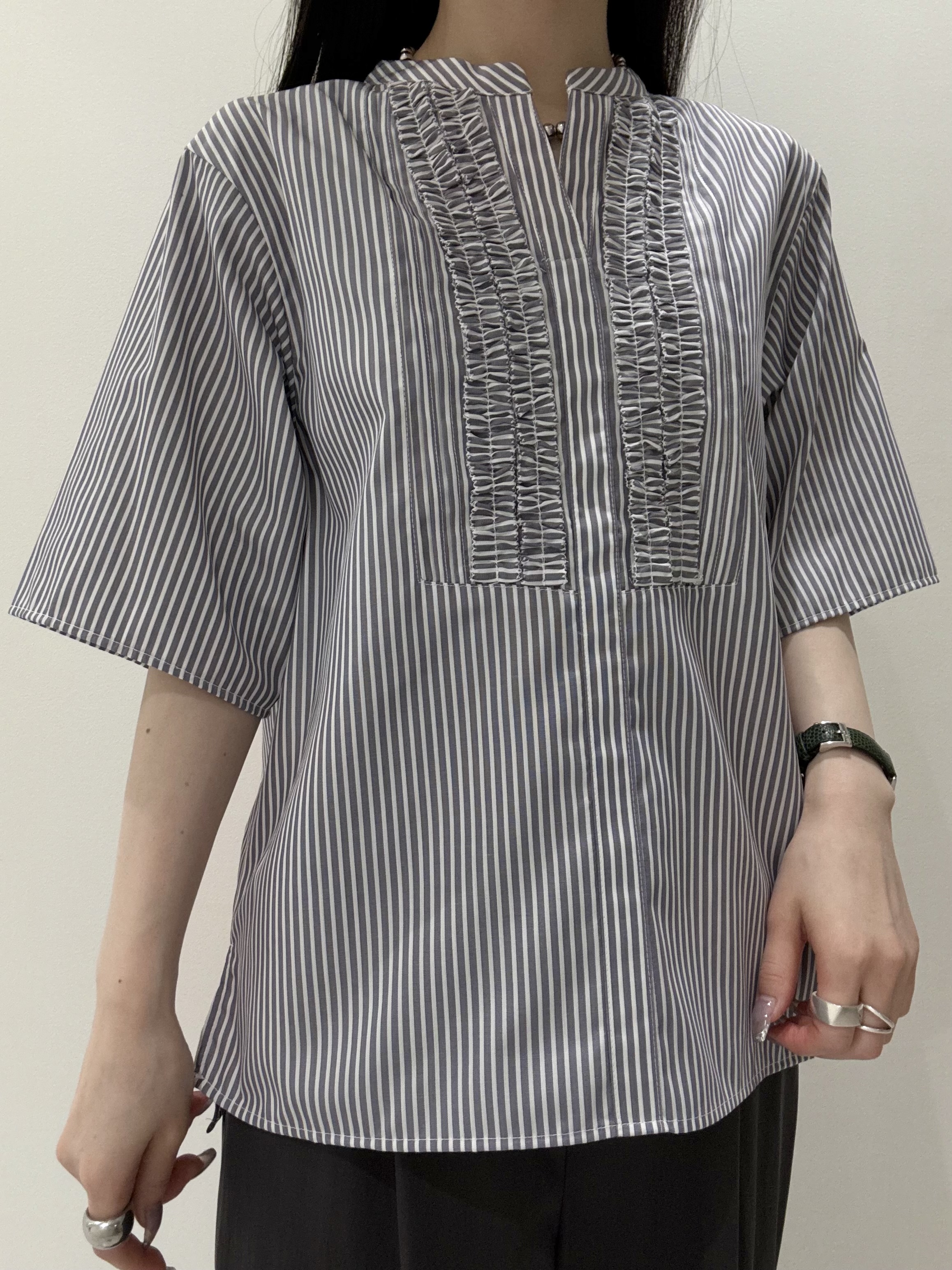 KEIKOさんの「INDIVI｜【接触冷感／2WAY】カシュクールリネンシャツ」を使ったコーディネート