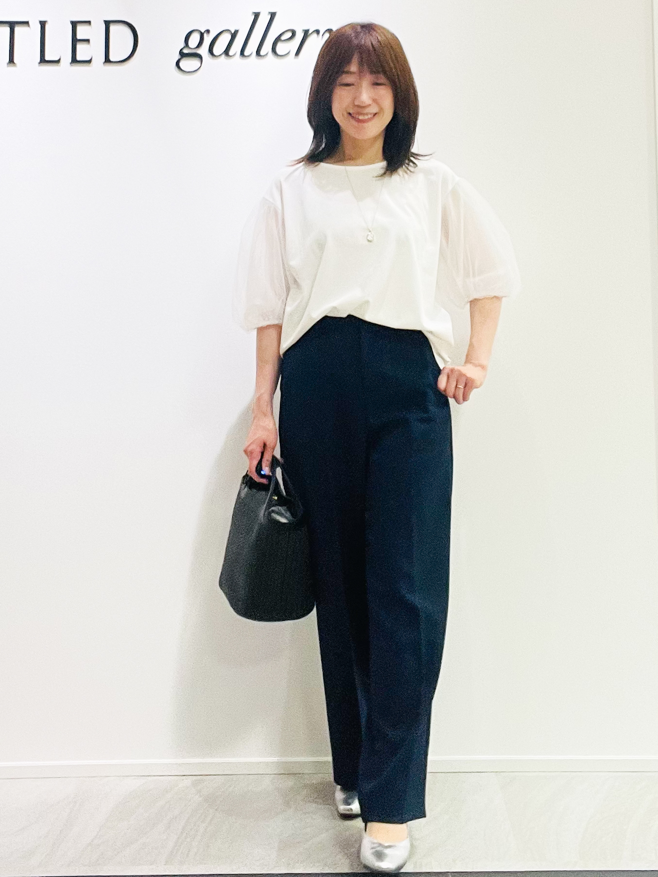めいさんの「UNTITLED｜【UVカット／接触冷感／吸水速乾】チュールスリーブプルオーバー」を使ったコーディネート