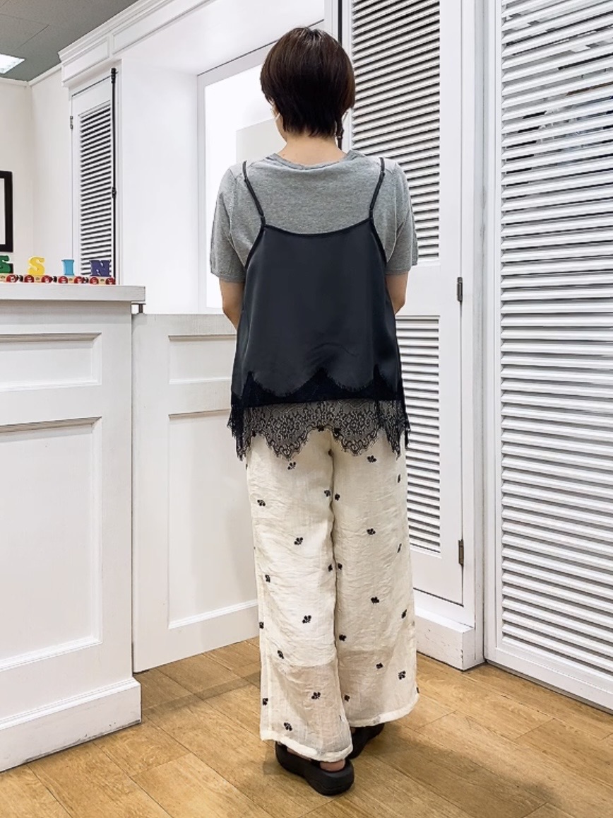 Hamaさんの「Dessin｜【9色展開/接触冷感/UVカット】ドライタッチサマーニットT」を使ったコーディネート