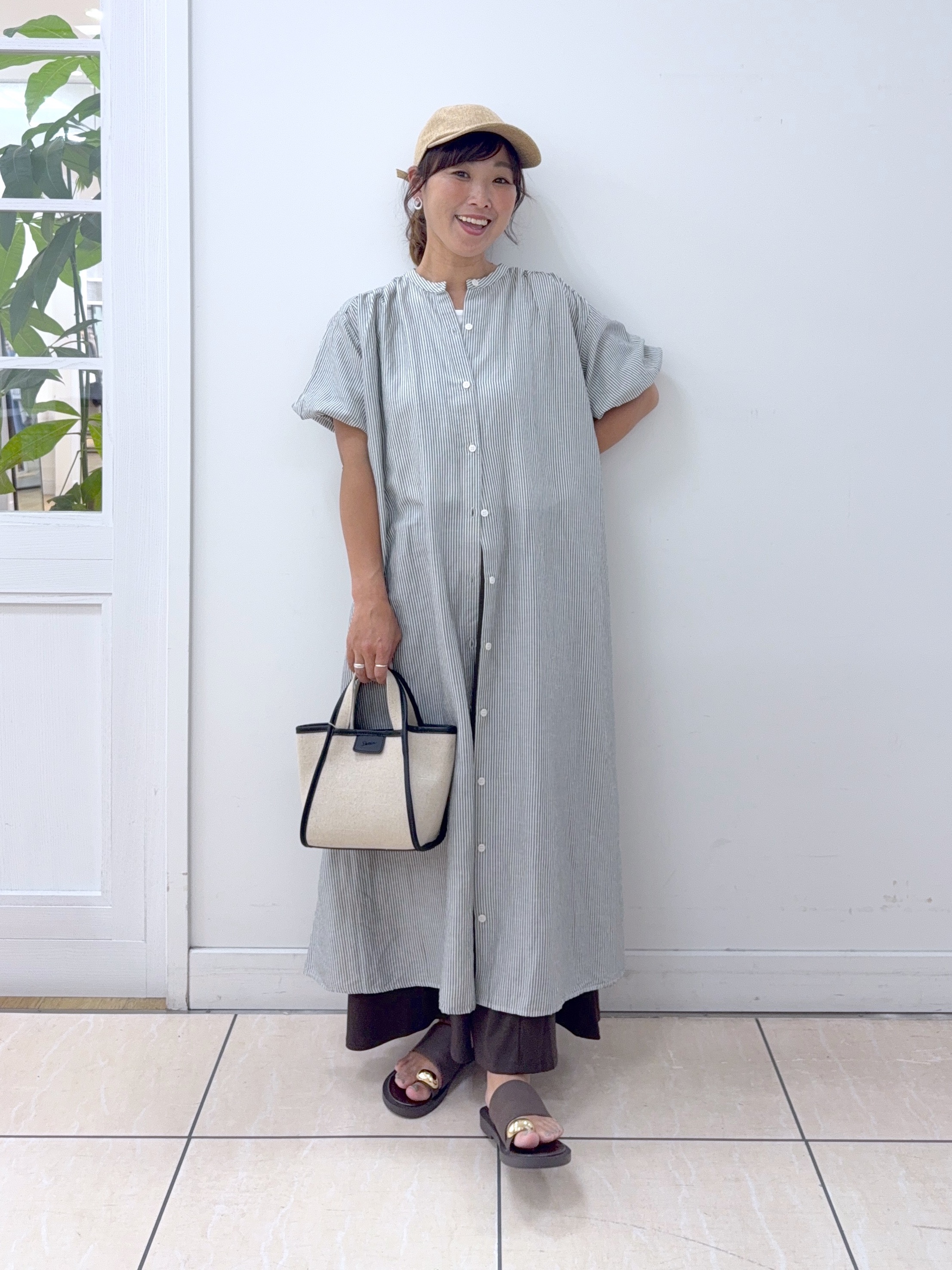Osawaさんの「Dessin｜麻調キャップ」を使ったコーディネート