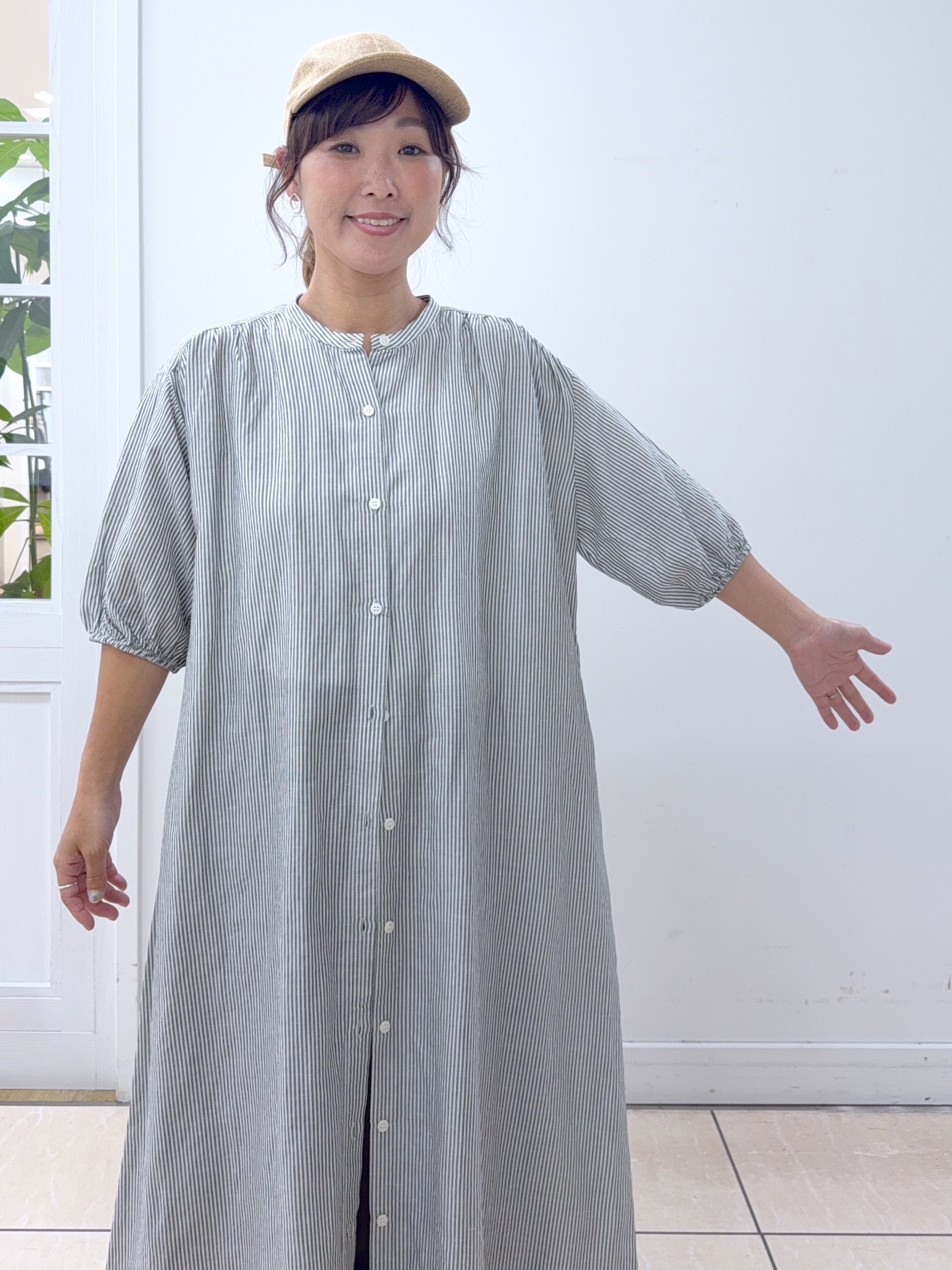 Osawaさんの「Dessin｜麻調キャップ」を使ったコーディネート