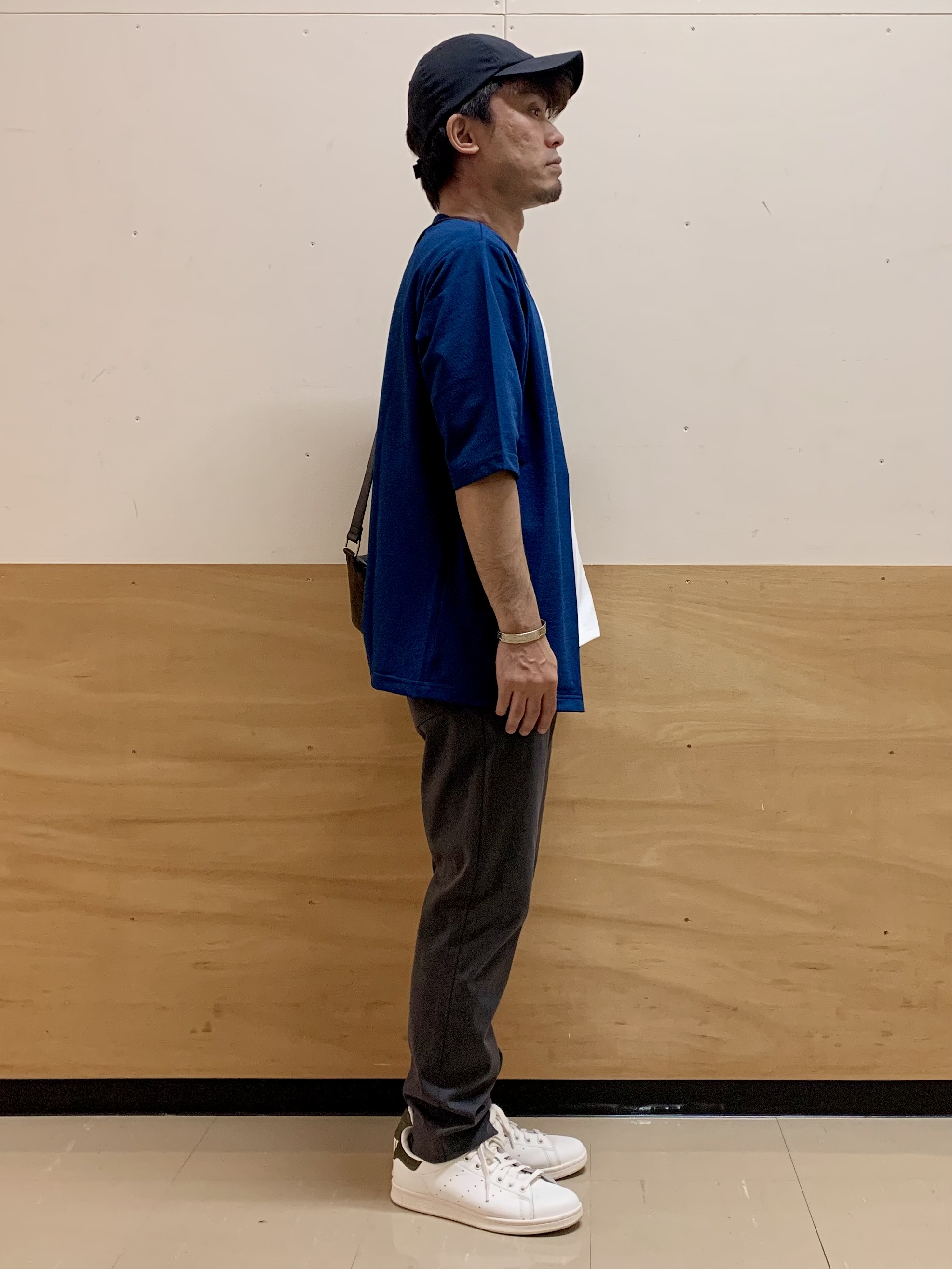 MATUさんの「THE SHOP TK｜メッシュ五分袖カーディガン＋半袖Tシャツ セットアイテム 洗濯機OK」を使ったコーディネート